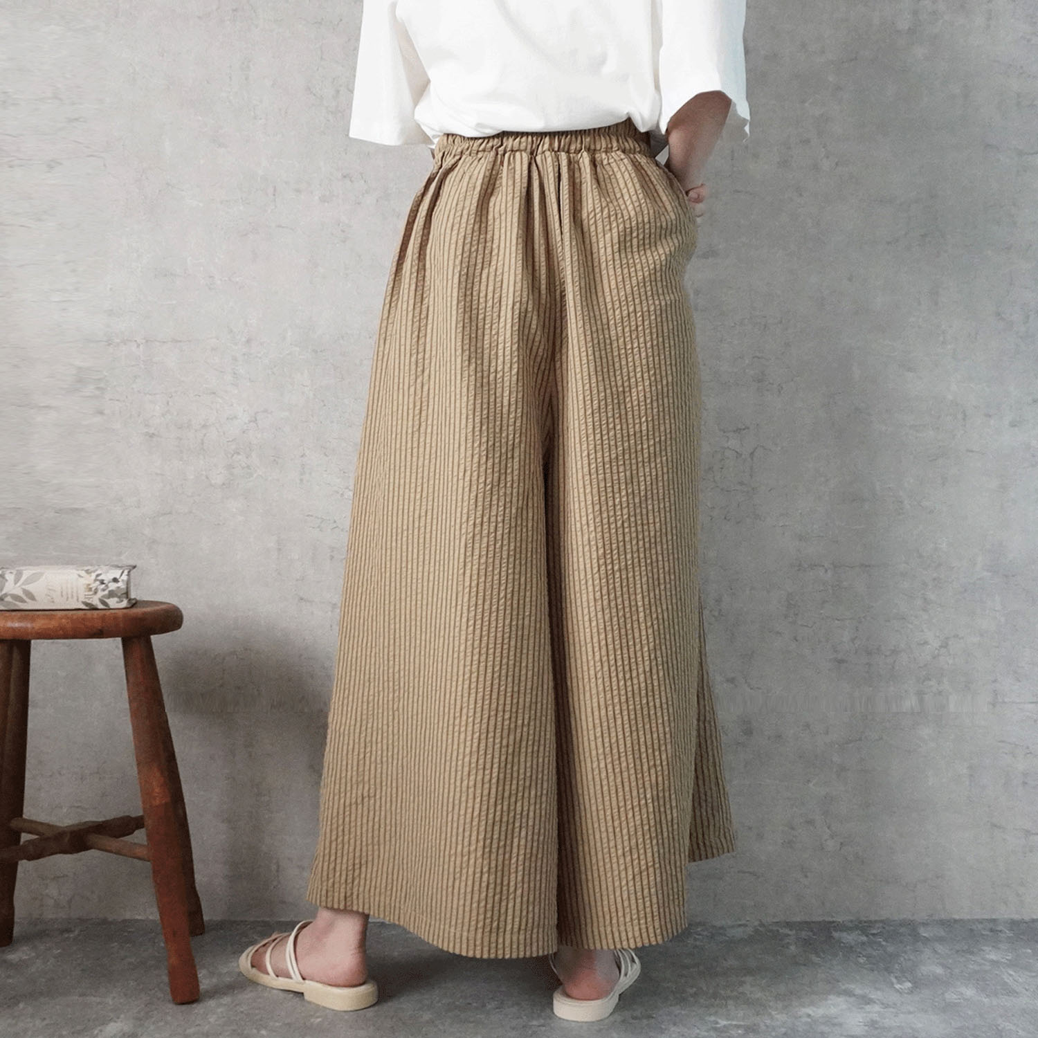 nod ストライプフレアパンツ - 画像5