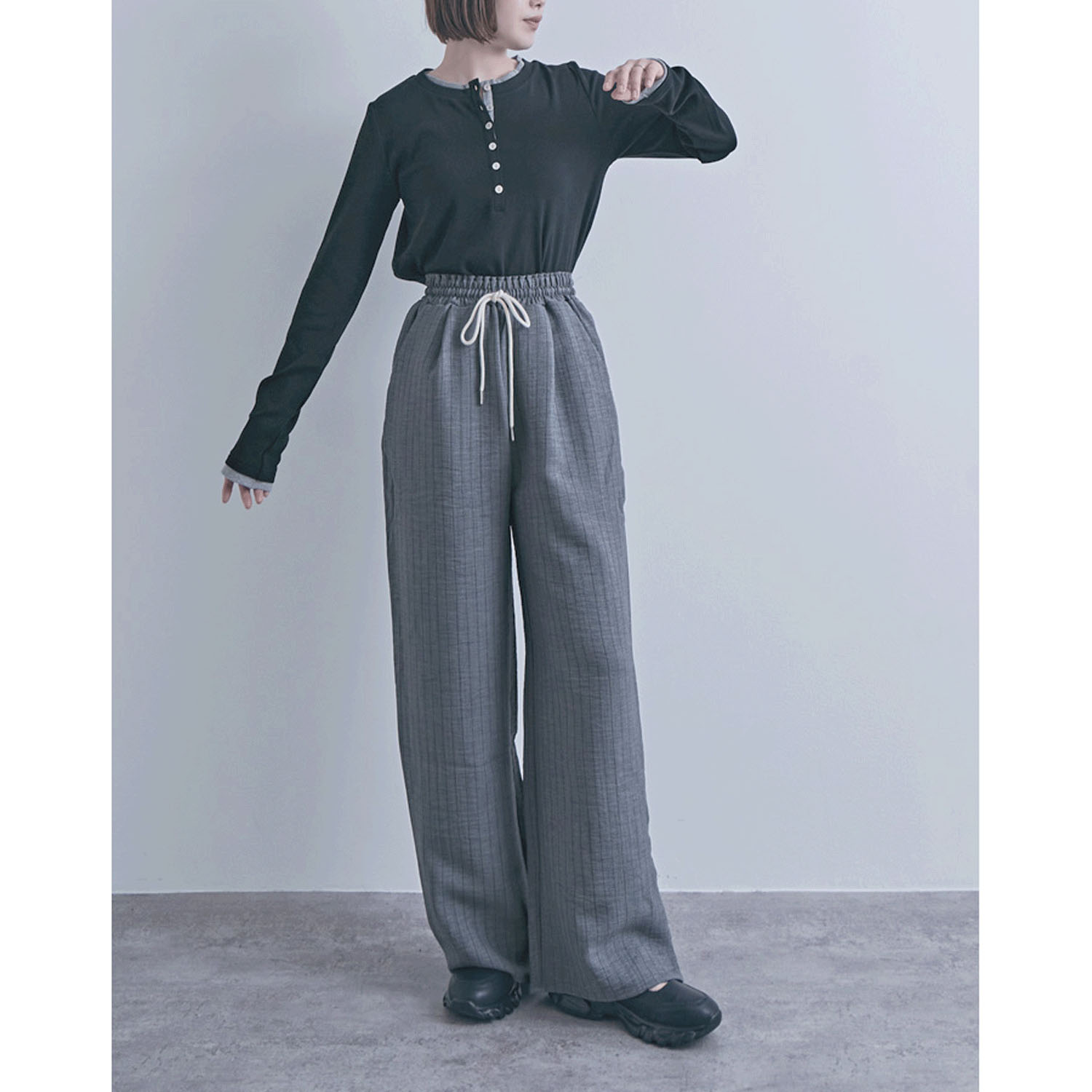 麻調イージーパンツ - 画像6