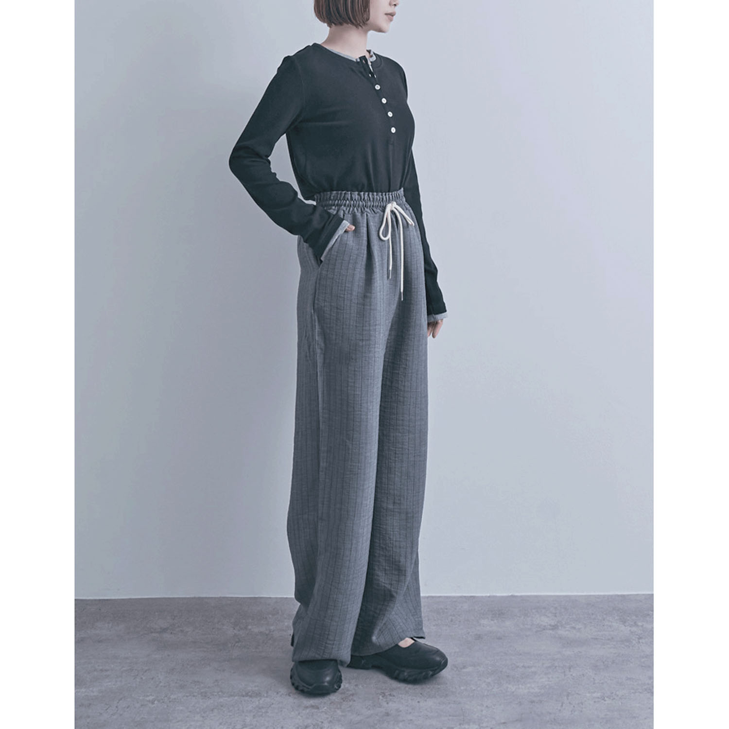 麻調イージーパンツ - 画像8