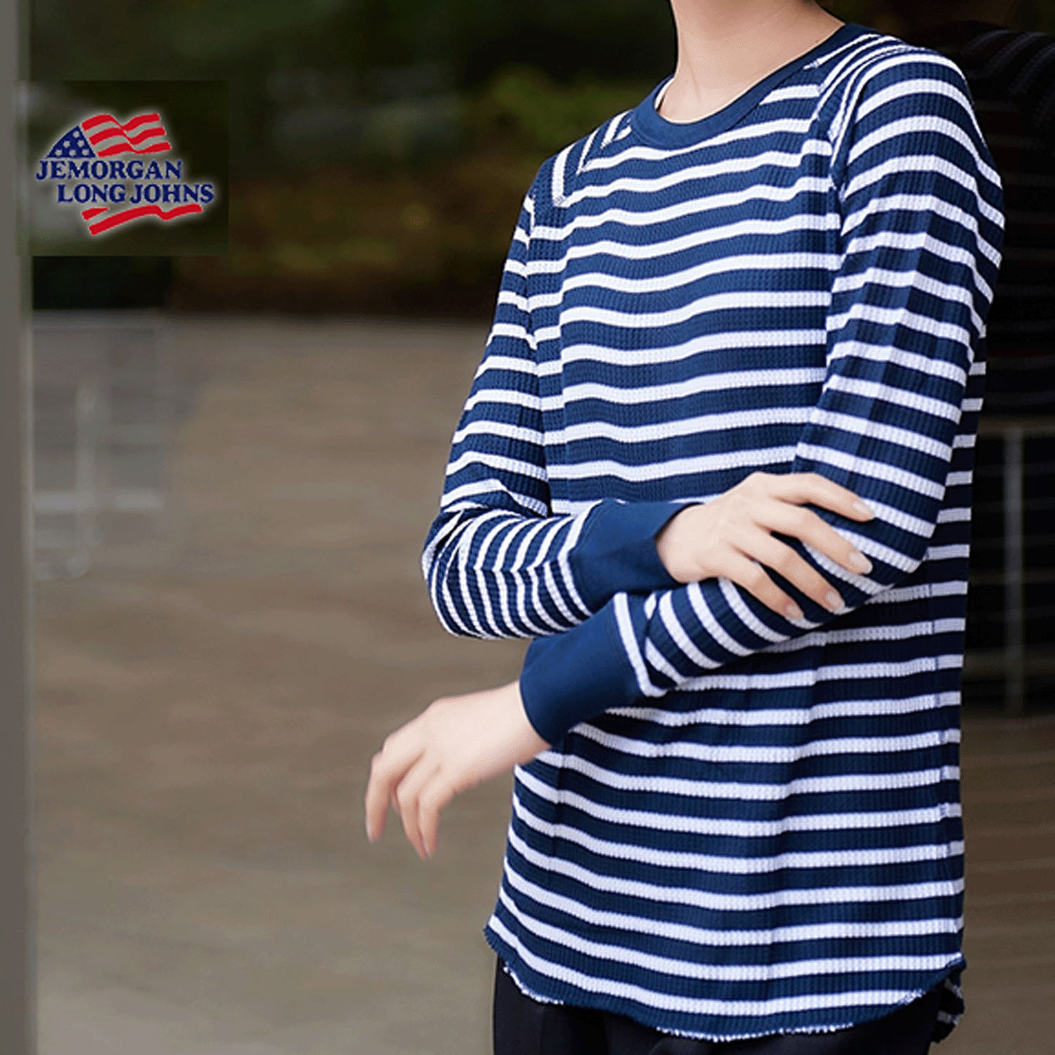 【JEMORGAN LONG JOHNS】 ボーダー ワッフルラグランTパック - 画像11