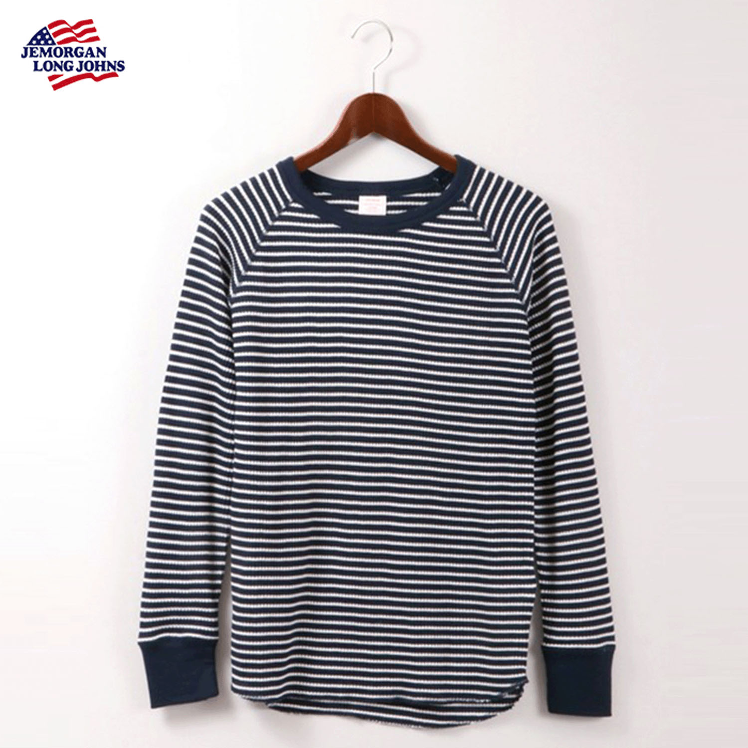 【JEMORGAN LONG JOHNS】 ボーダー ワッフルラグランTパック - 画像13