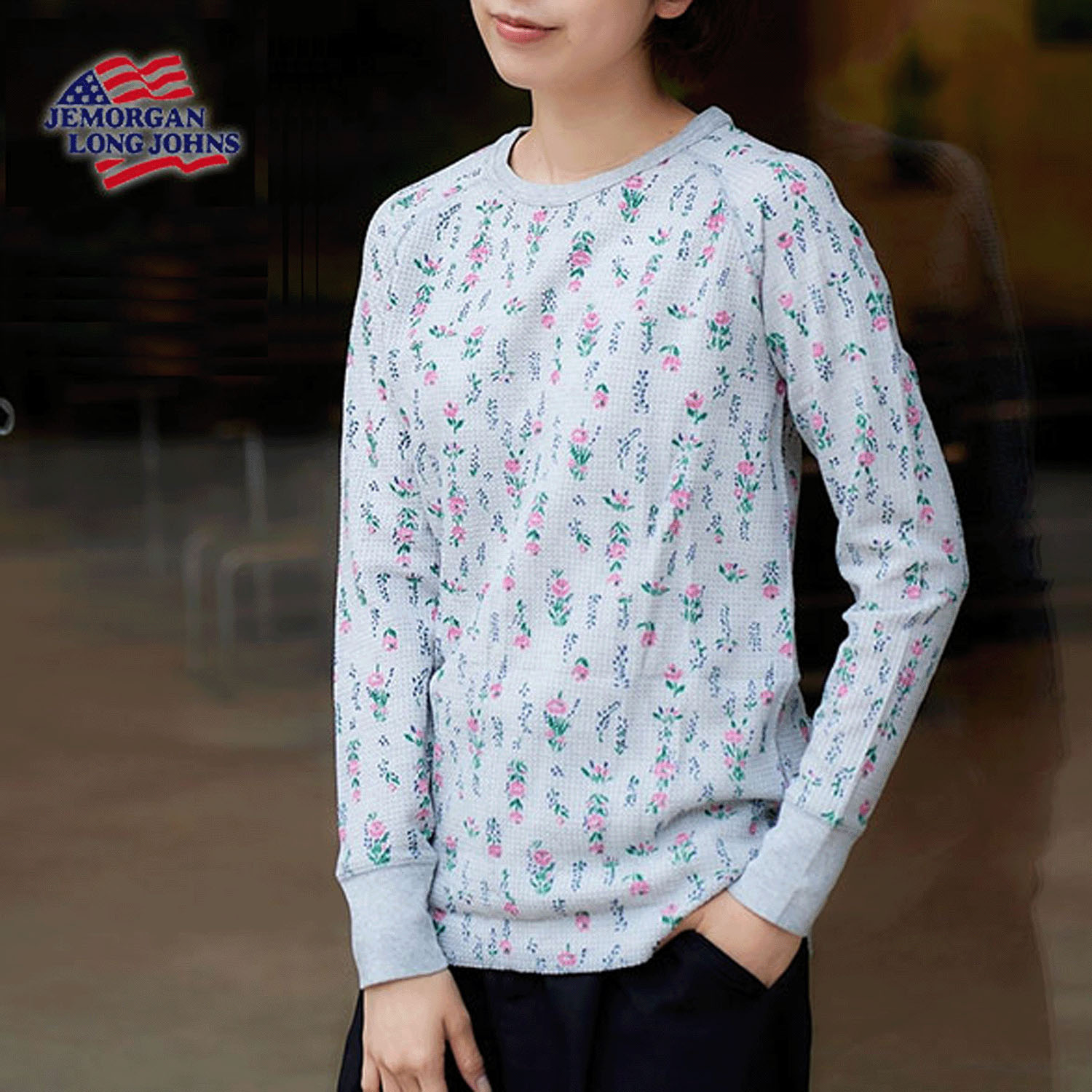 【JEMORGAN LONG JOHNS】 ワッフルラグランロンTパック