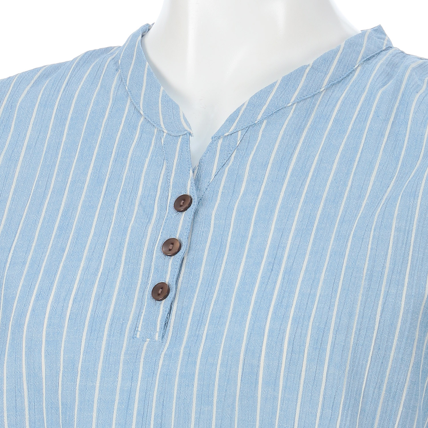 HOME BY TEMPUR ヘンリーネック半袖シャツ - 画像4