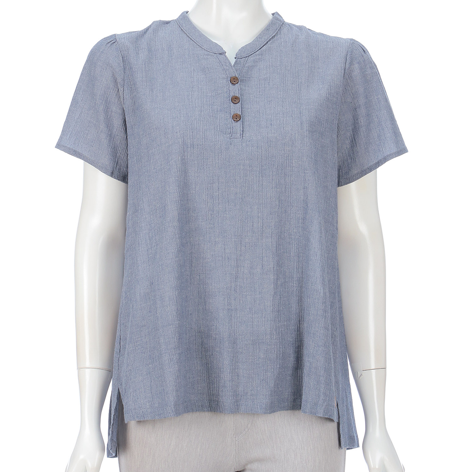 HOME BY TEMPUR ヘンリーネック半袖シャツ - 画像6