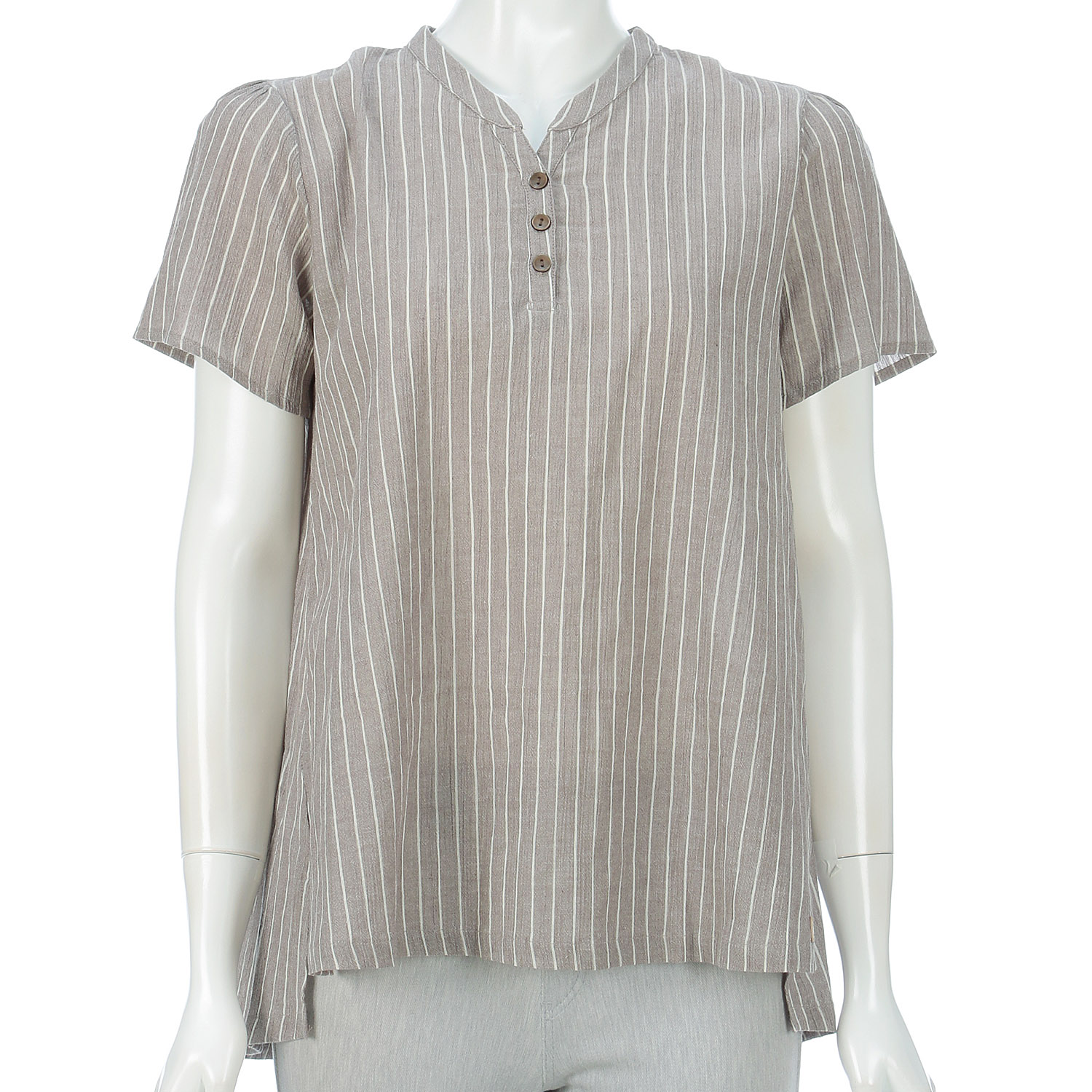 HOME BY TEMPUR ヘンリーネック半袖シャツ - 画像7