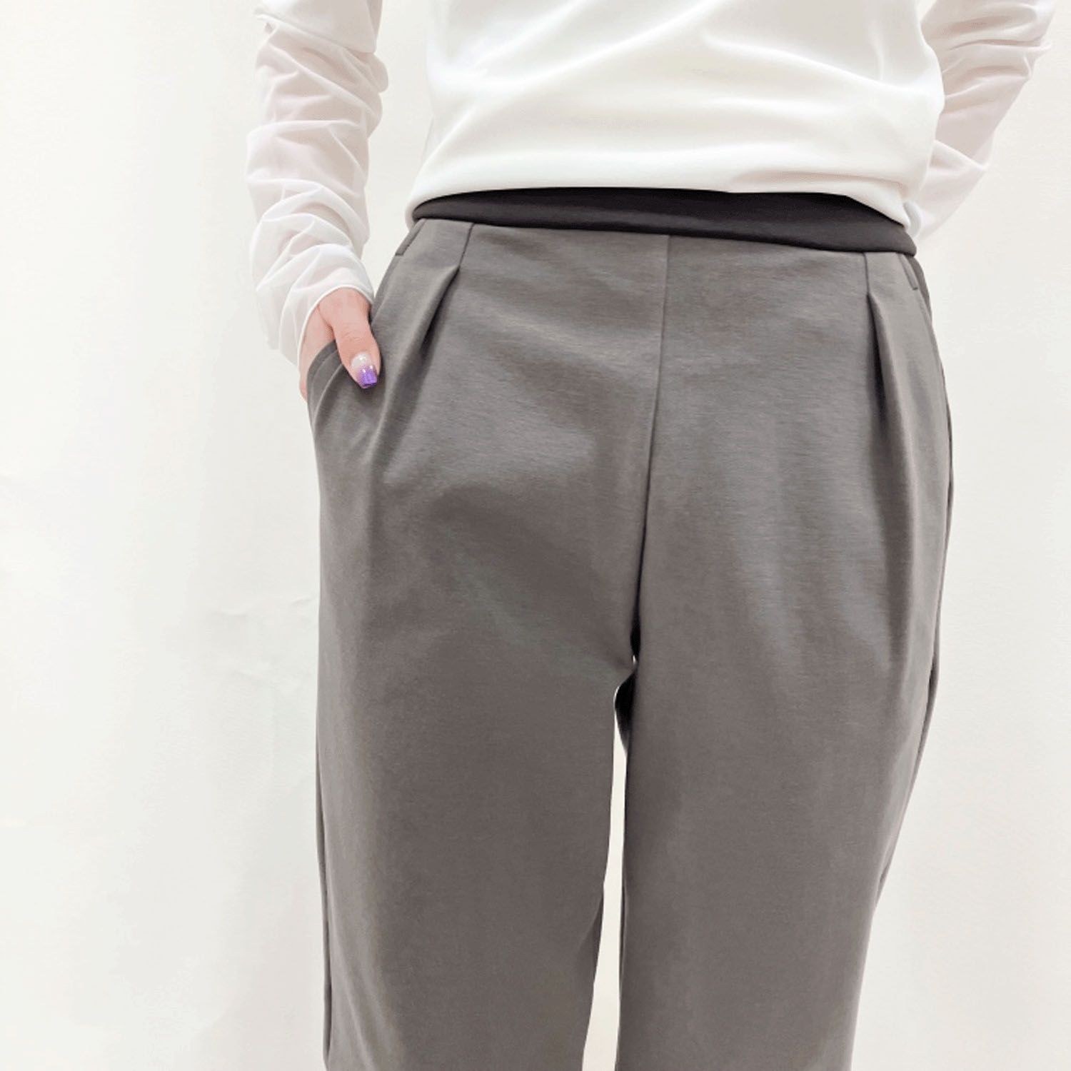 ピタッツ ネオウォームバイカラーテーパードパンツ - 画像7