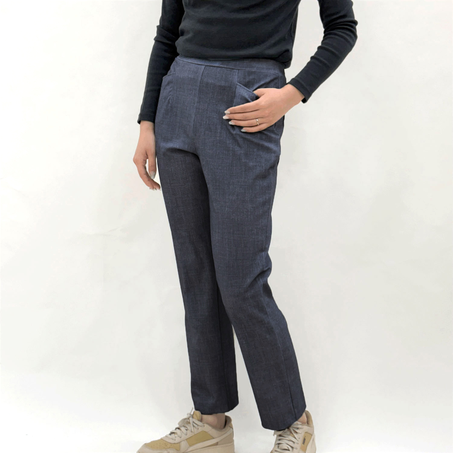 ピタッツ メッシュハイテンションデニムプリントストレートパンツ - 画像19