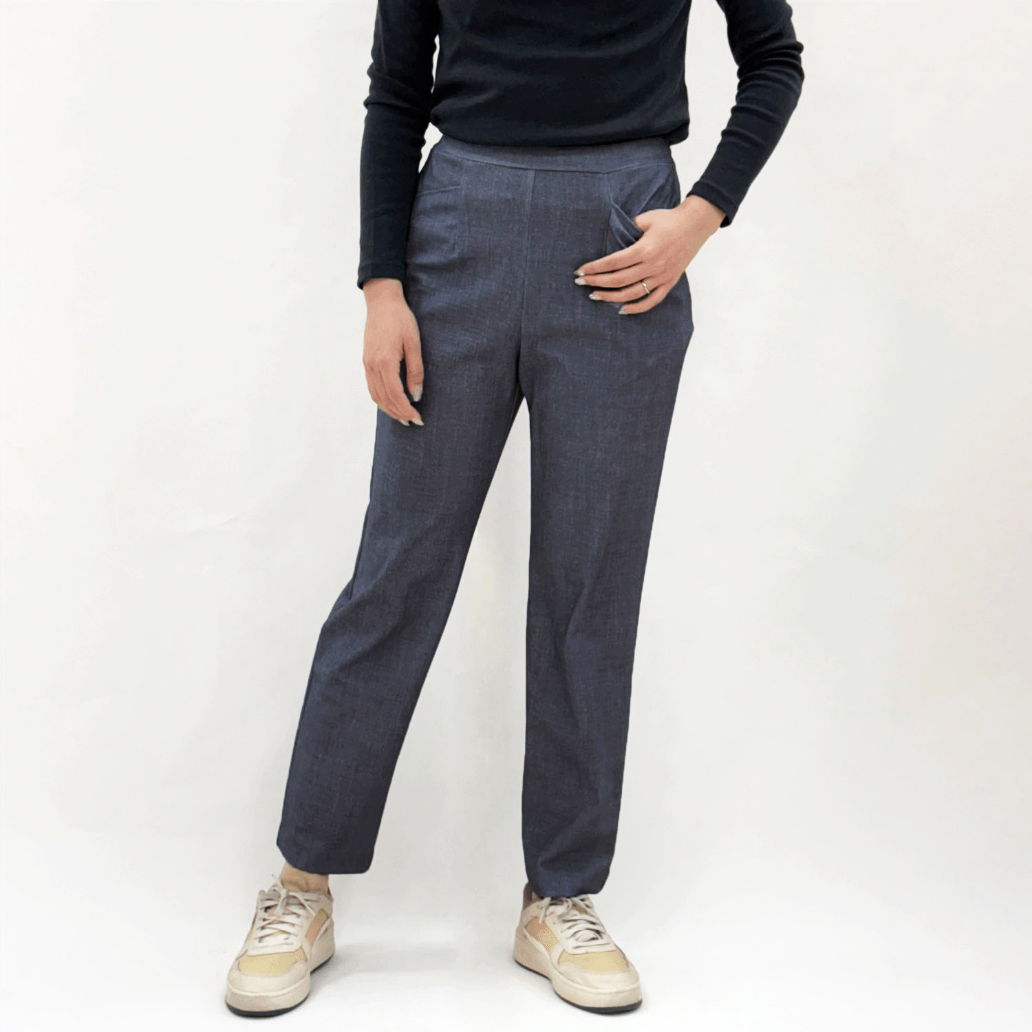 ピタッツ メッシュハイテンションデニムプリントストレートパンツ - 画像20