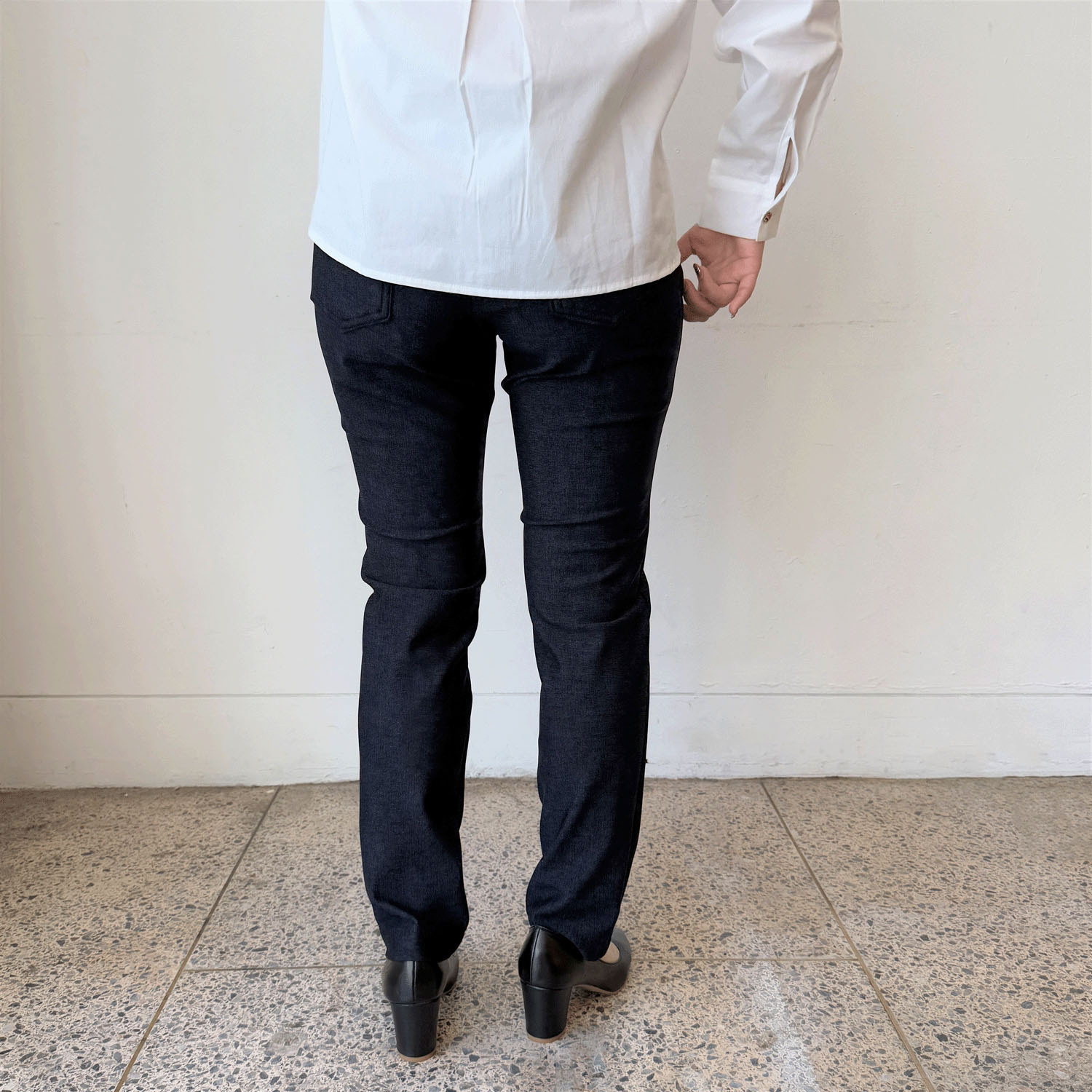 ピタッツ 裏起毛 スティックパンツ デニムプリント - 画像5