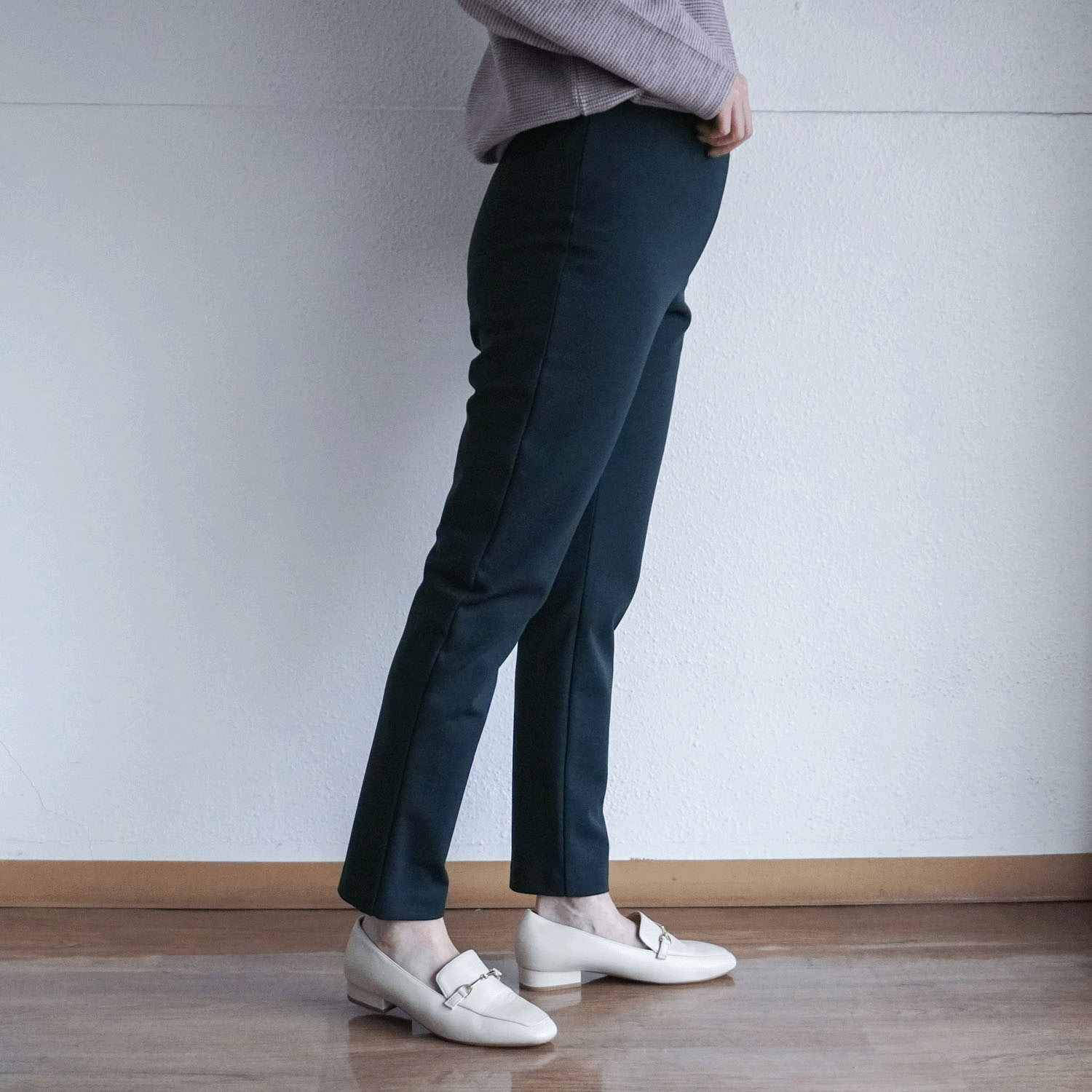 ピタッツ裏起毛 裾スリム 股下64cm丈 - 画像2