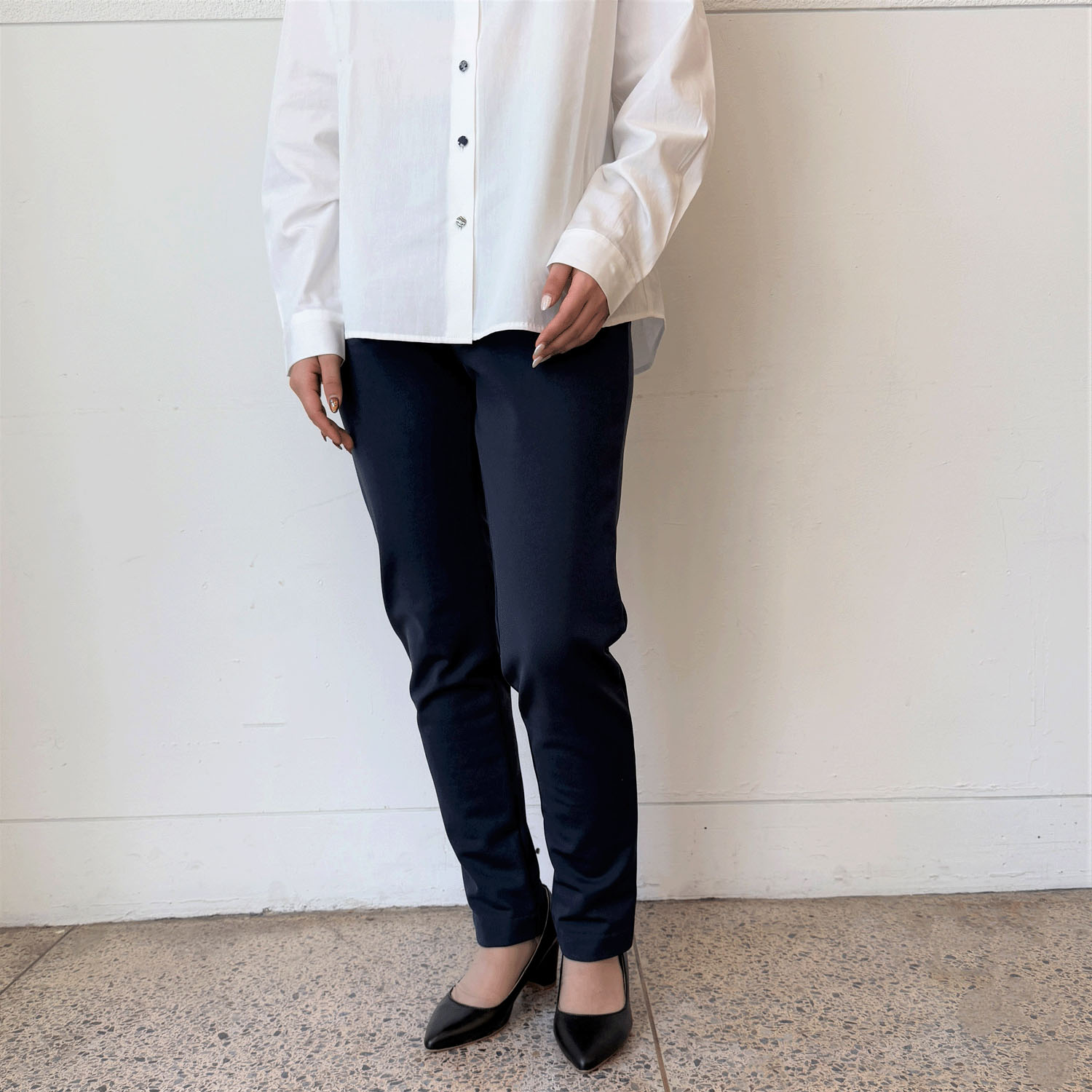 ピタッツ裏起毛 裾スリム 股下71cm丈 - 画像2