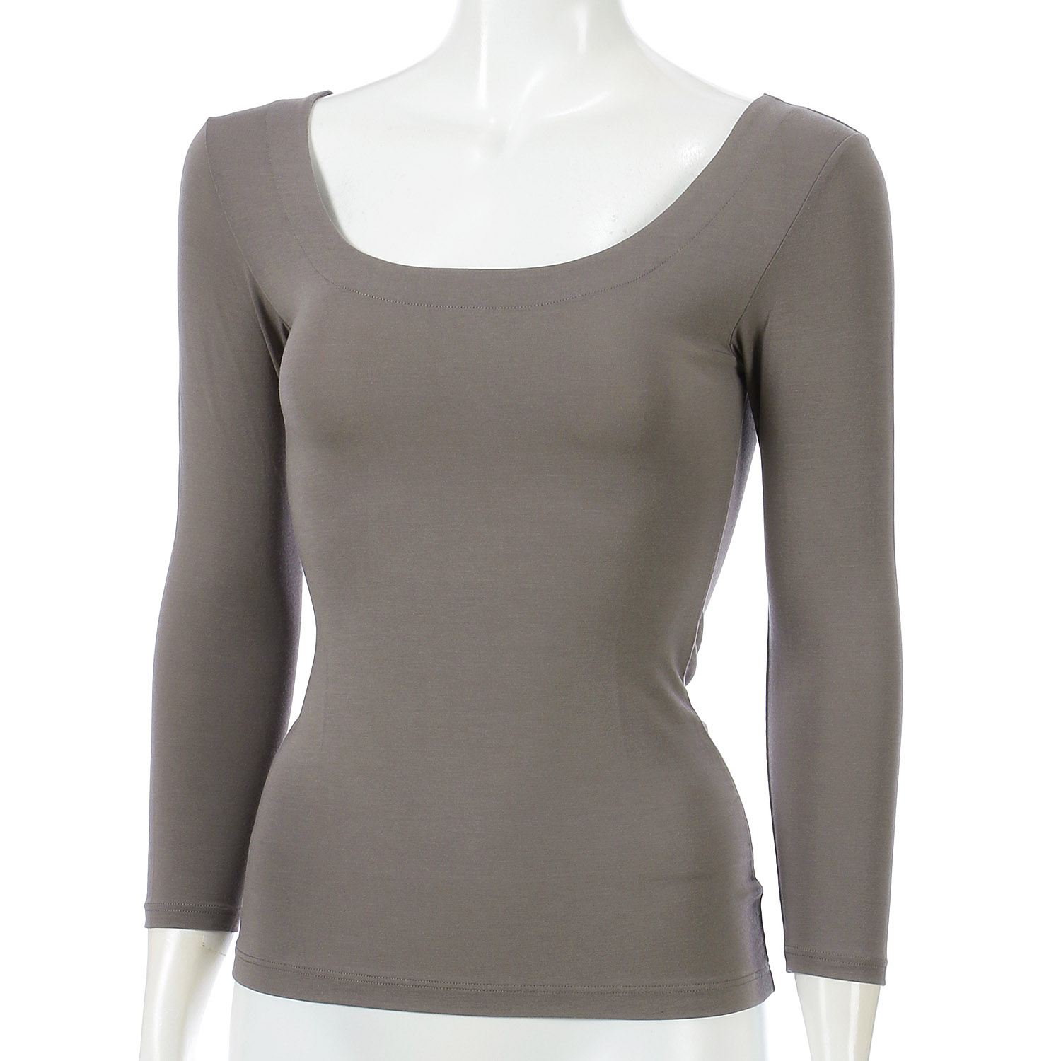 とろ～り極上インナー ラウンドネック8分袖 M／L ジョワイユ - 画像2