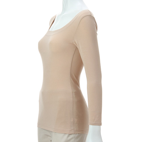 とろ～り極上インナー ラウンドネック8分袖 M／L ジョワイユ - 画像5