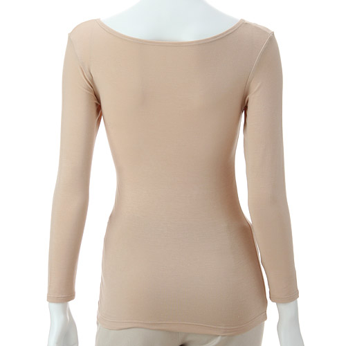 とろ～り極上インナー ラウンドネック8分袖 LL ジョワイユ - 画像5