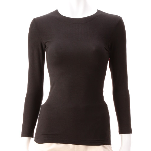 とろ～り極上インナー 衿狭め8分袖 M／L ジョワイユ - 画像3