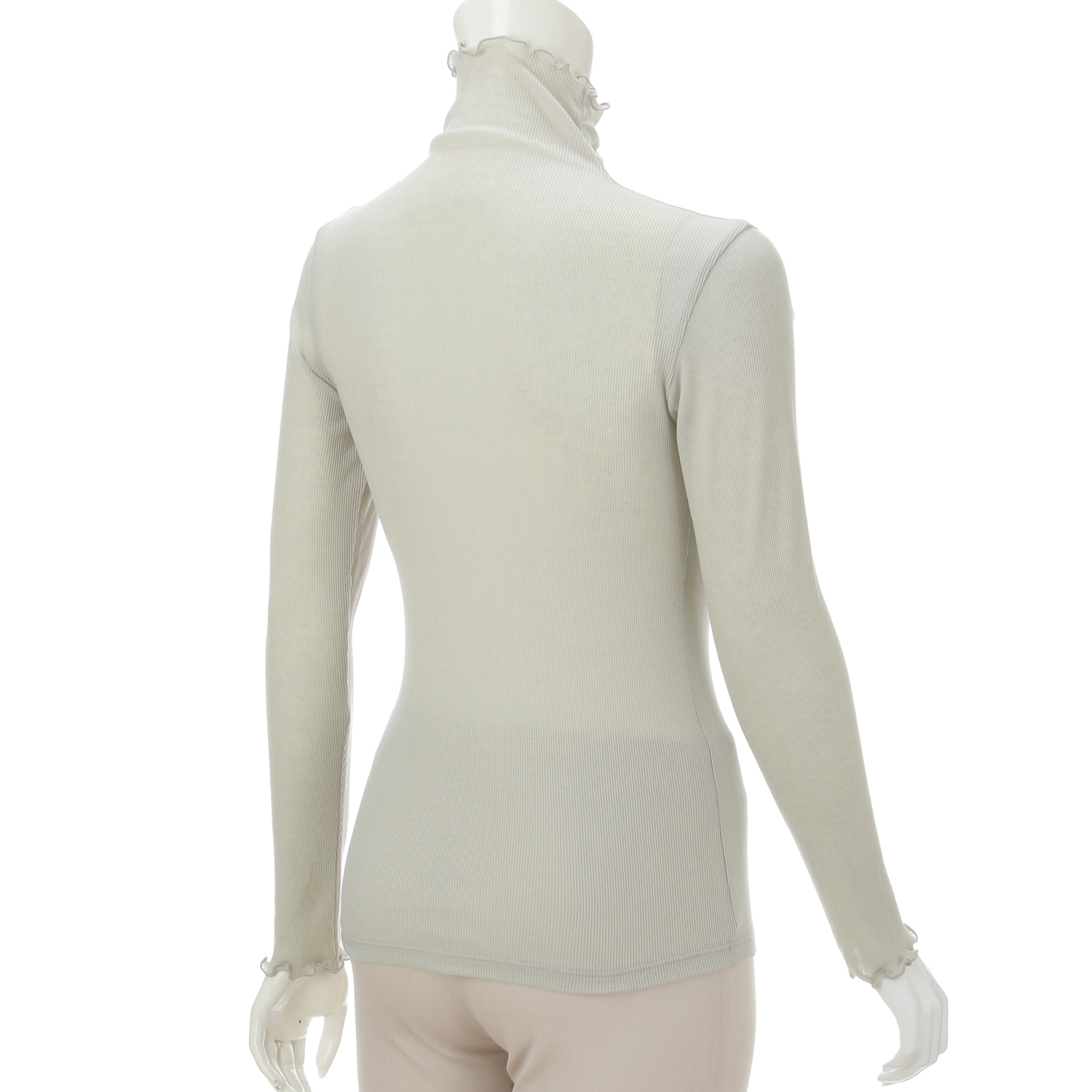 ジョワイユ ふわふわテレコ ボトルネック長袖インナー - 画像2