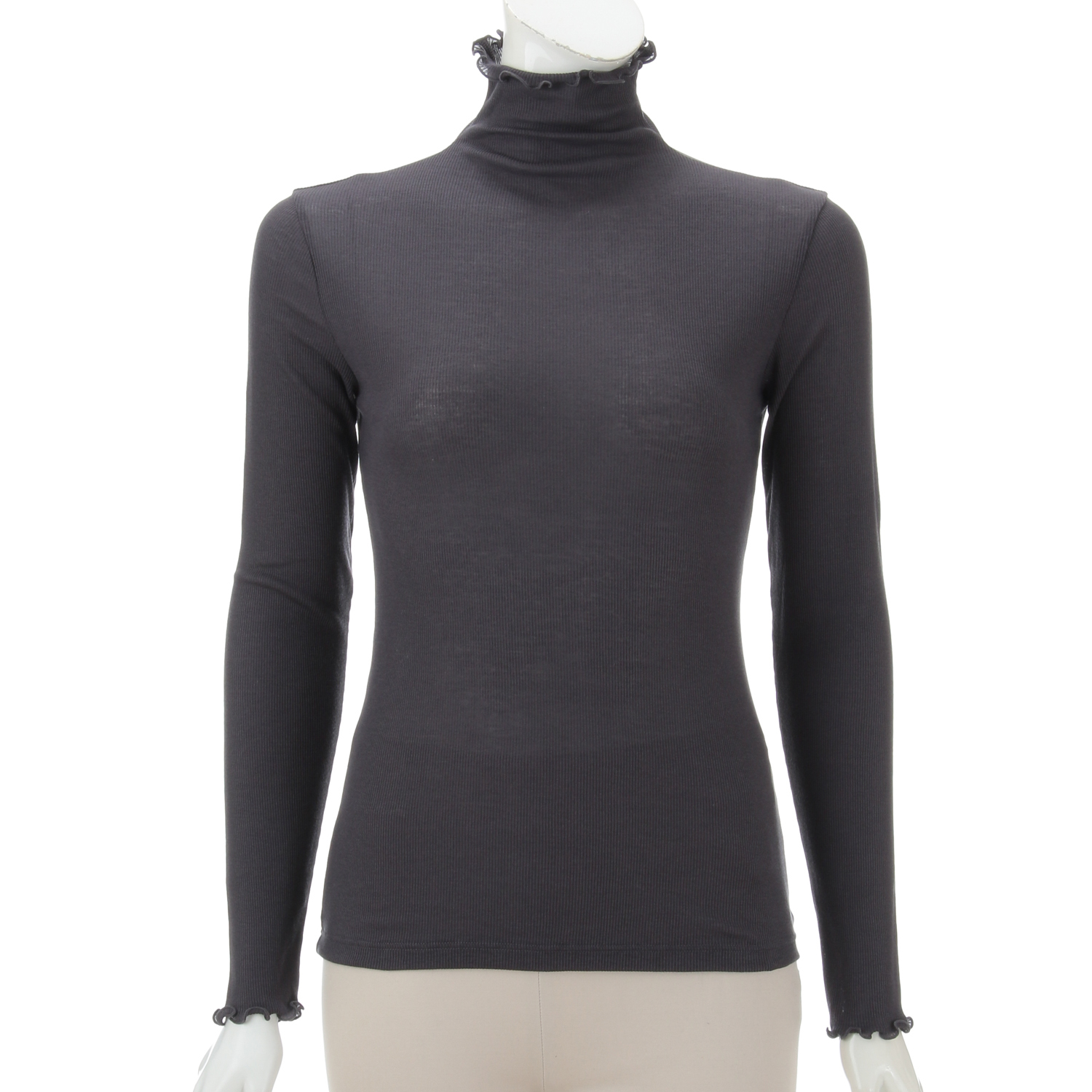 ジョワイユ ふわふわテレコ ボトルネック長袖インナー - 画像6