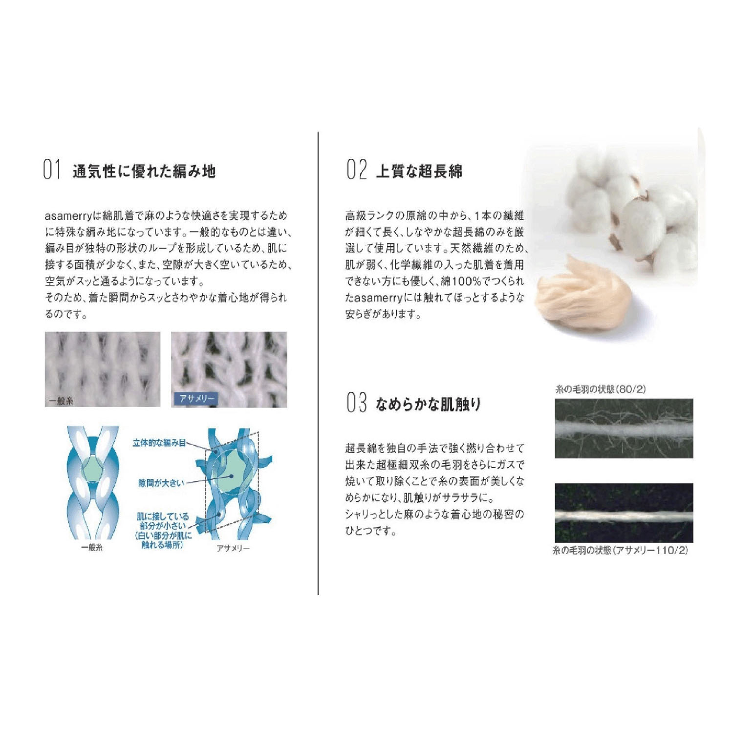 アサメリー 広巾エステル3分袖 ML - 画像5