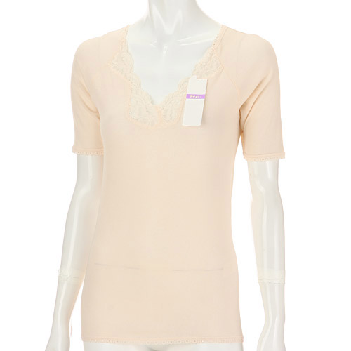 【26SS予約受付】アサメリー 広巾エステル 5分袖 インナー LL - 画像1