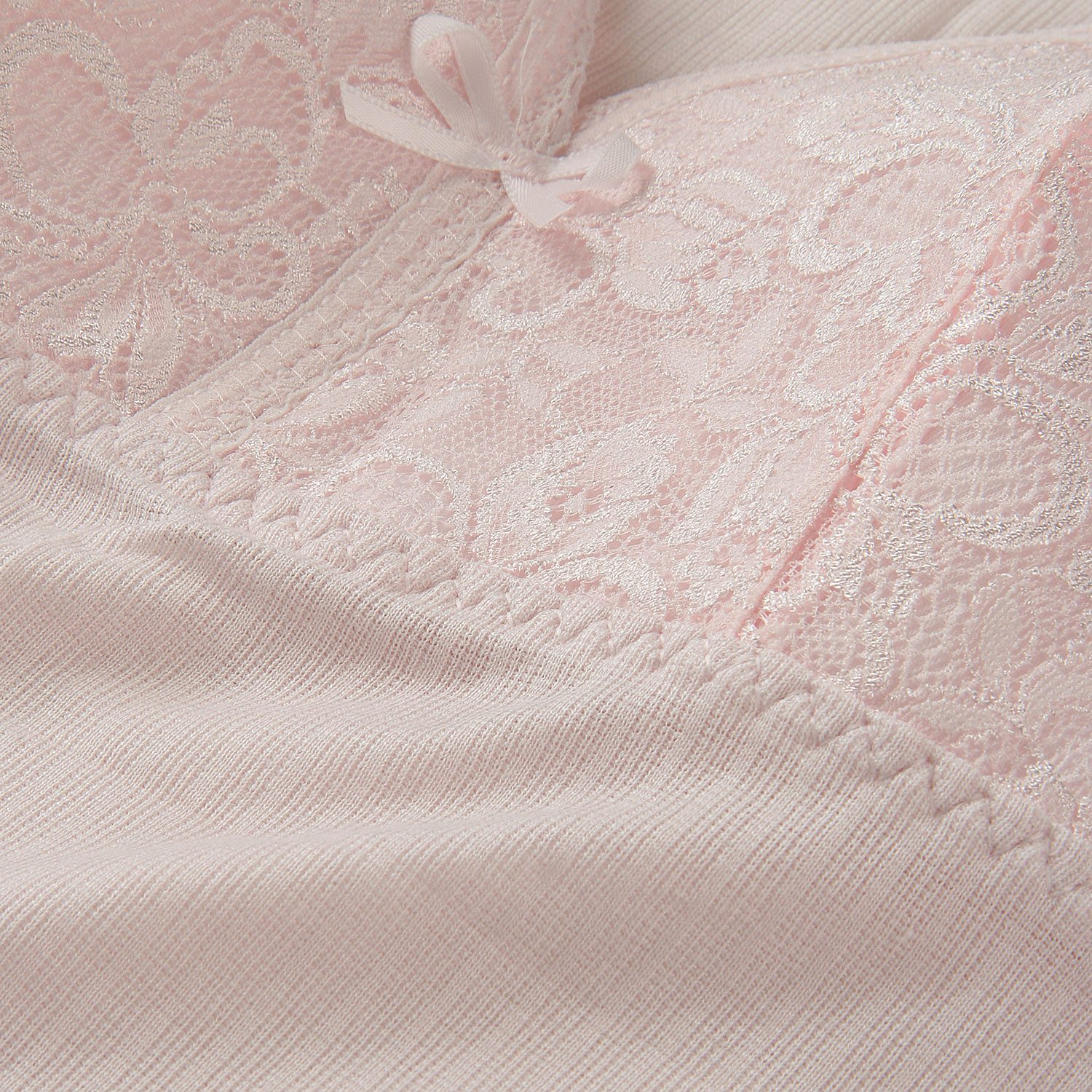 ドライ綿ラン型ブラキャミ（胸レース） - 画像5