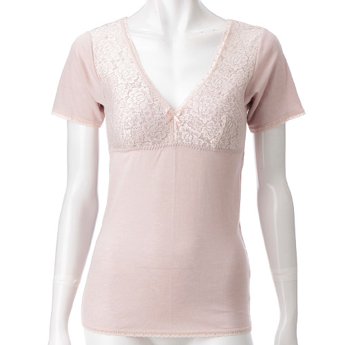 風のシンフォニー カップ付3分袖インナー