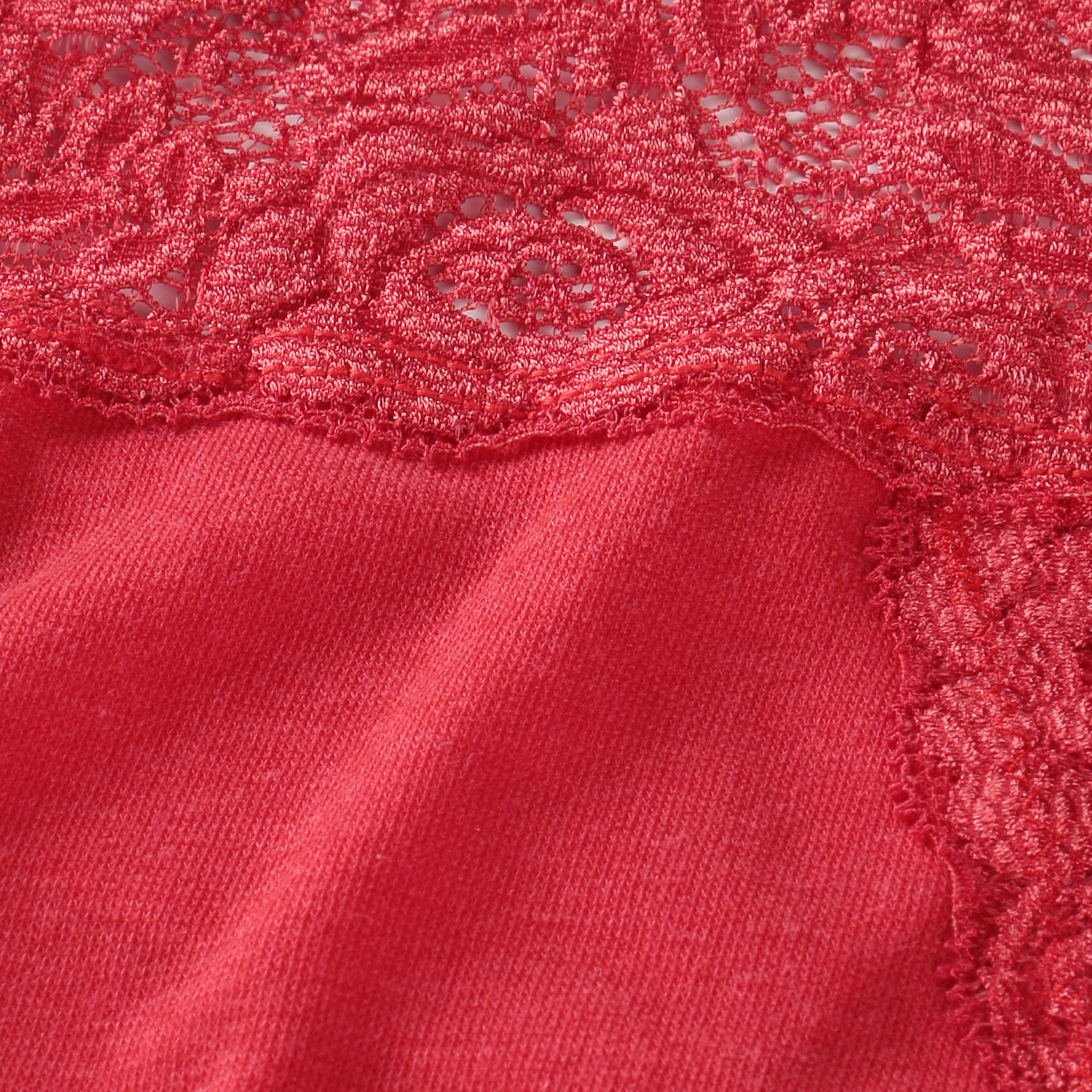 【新商品】薔薇レースショーツ 赤L - 画像3