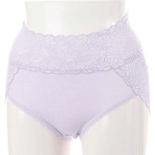【在庫限り】薔薇レースショーツ ラベンダーLL - 画像1