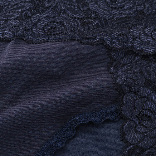 【在庫限り】薔薇レースショーツ 濃紺LL - 画像4