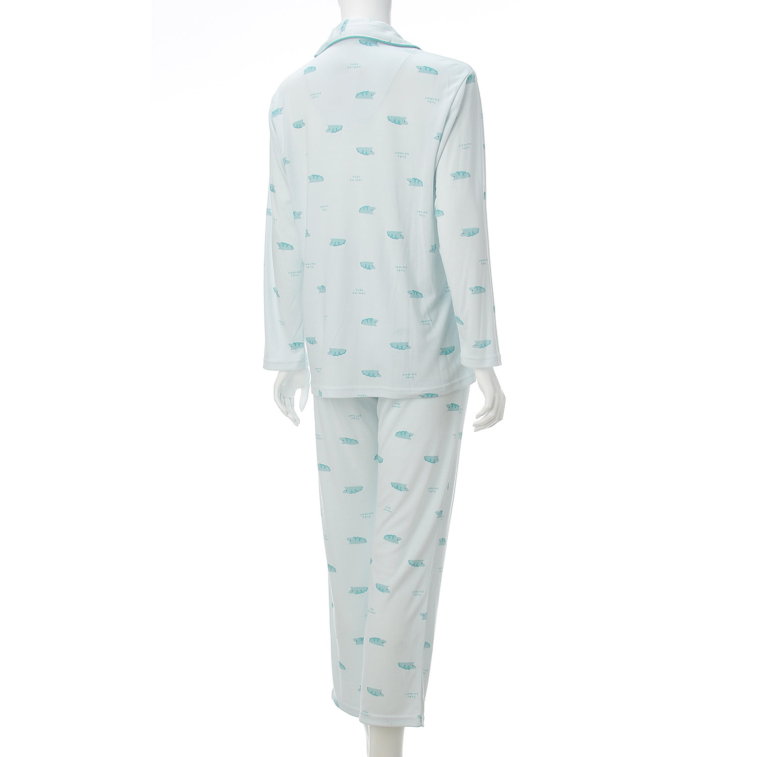 ゆるすいみー TRスムース 総柄 長袖長パンツ シャツパジャマ レディース - 画像3