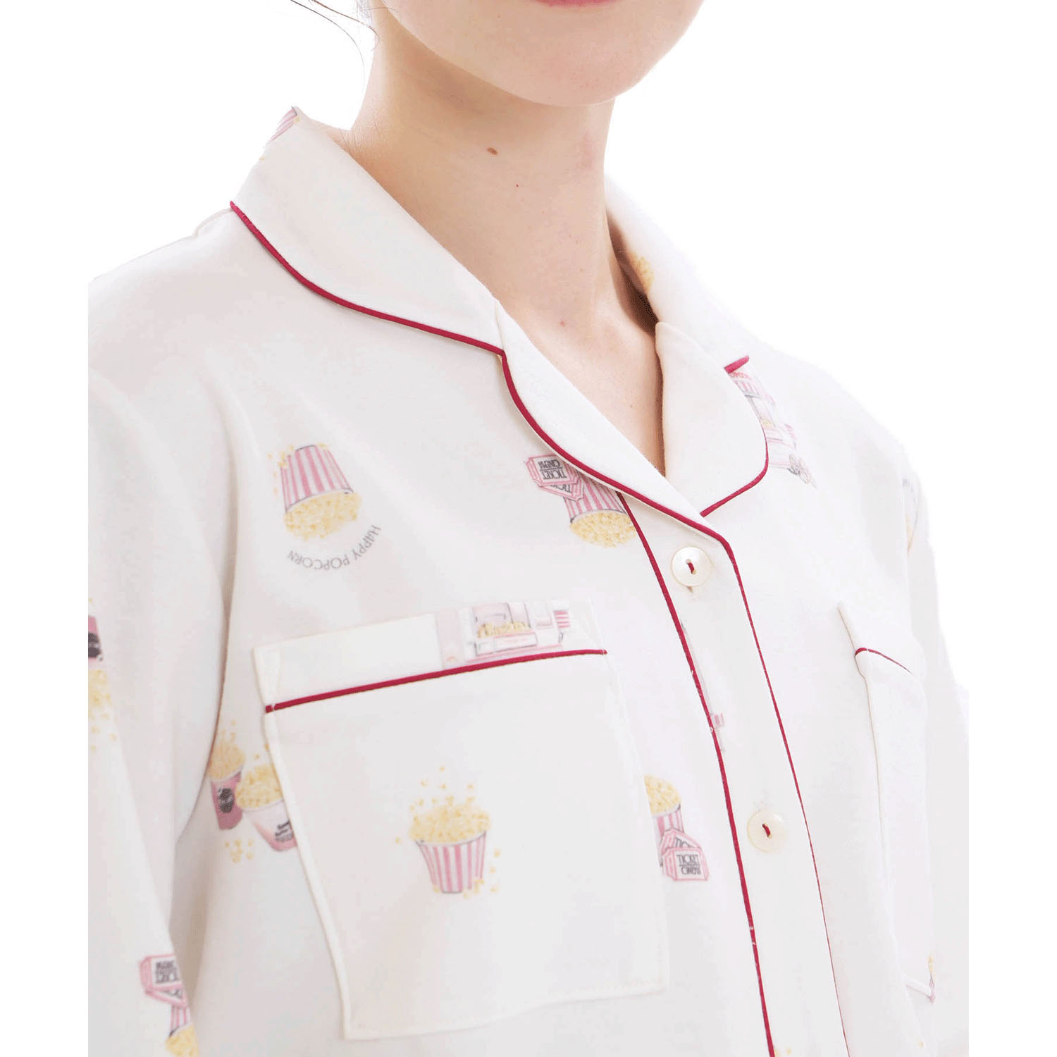 Nerue エアーニットハッピーポップコーン テーラードパジャマ - 画像4