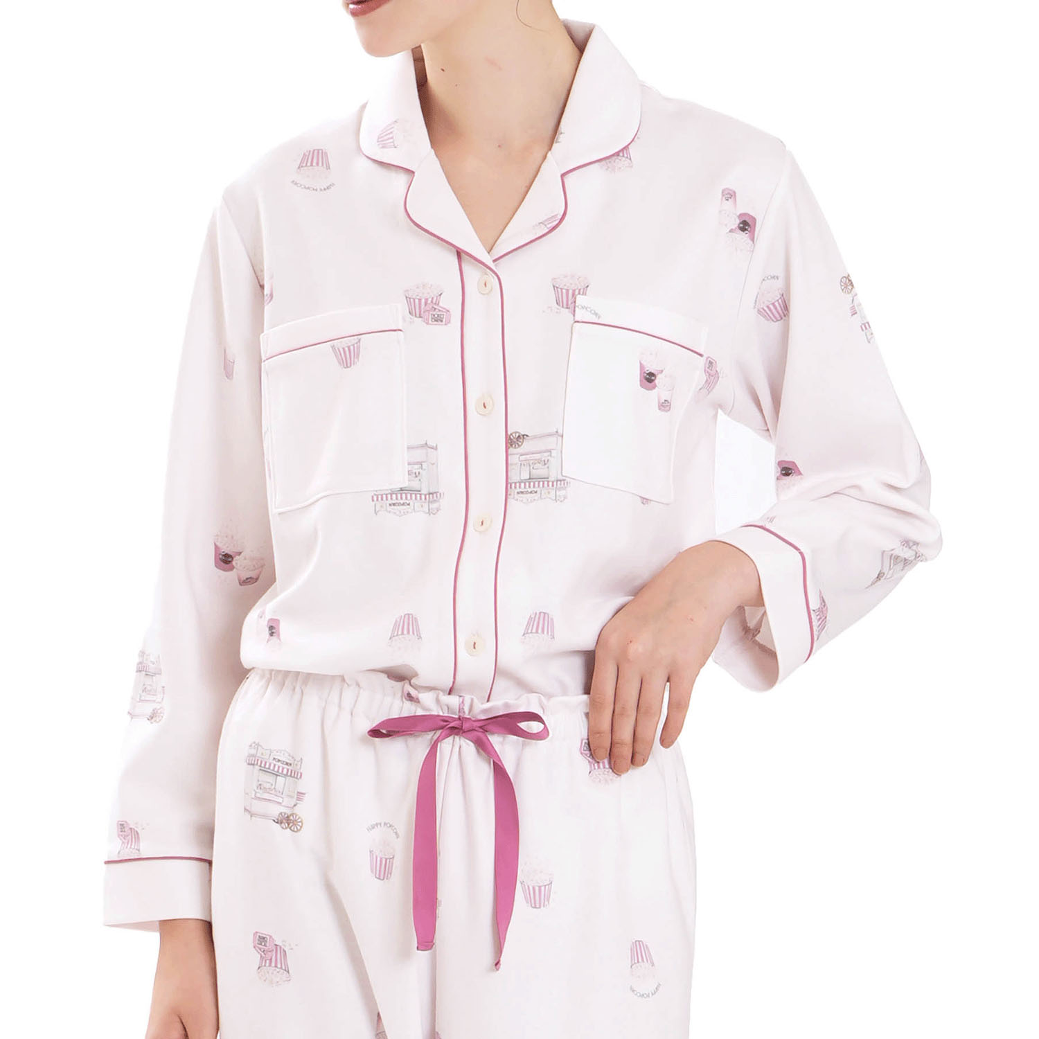 Nerue エアーニットハッピーポップコーン テーラードパジャマ - 画像9