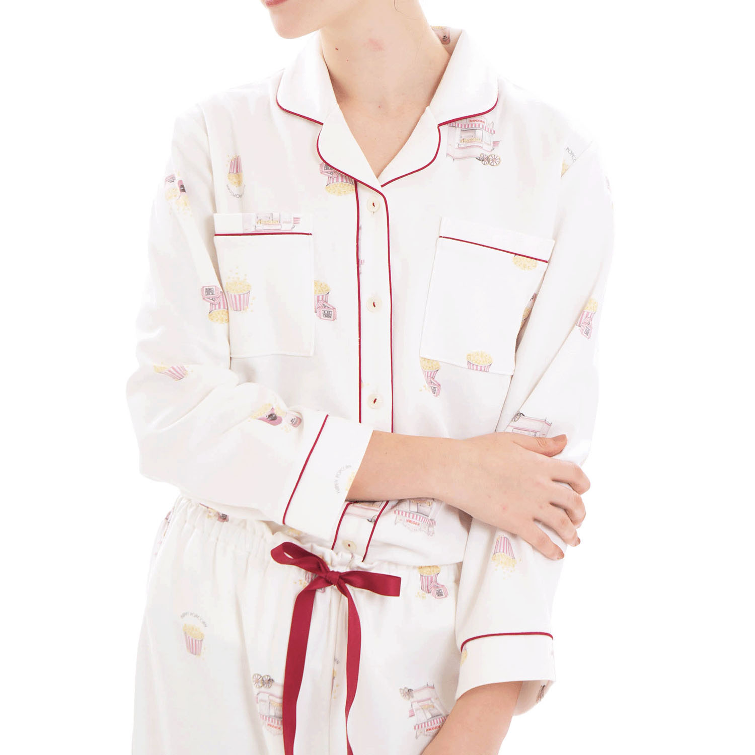 Nerue エアーニットハッピーポップコーン テーラードパジャマ - 画像1