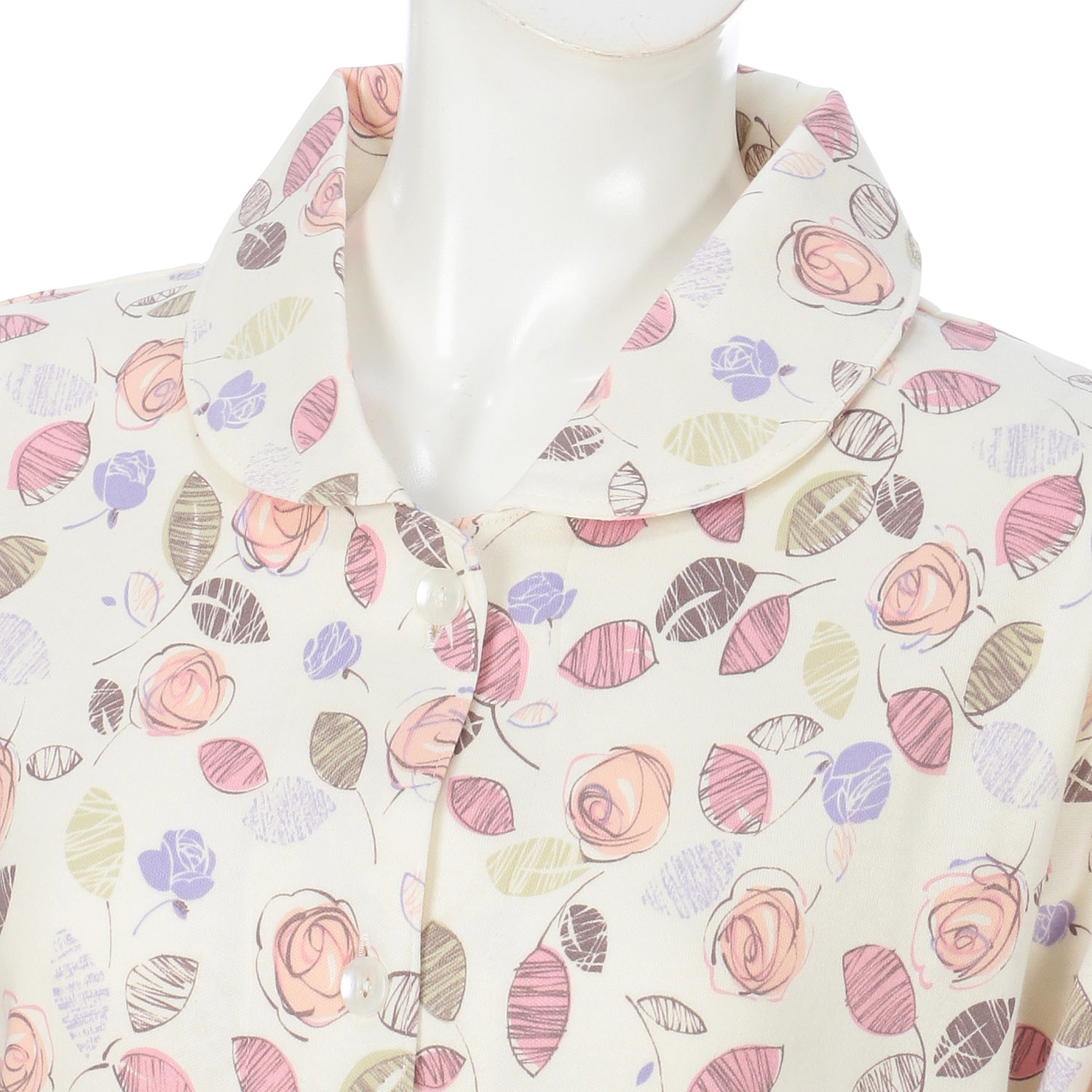 婦人綿100％スムースパジャマ M、L 日本製 - 画像3