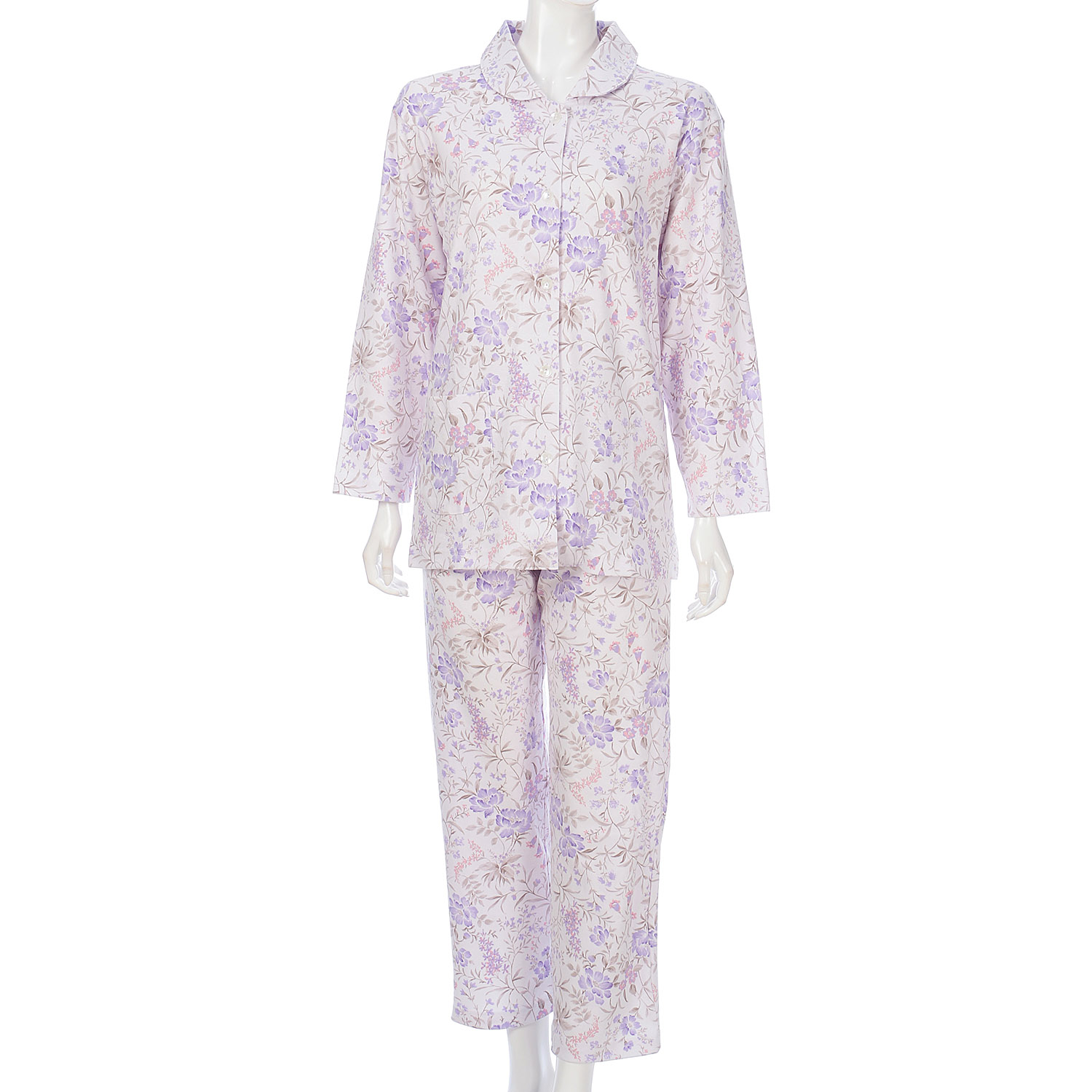 婦人綿100％スムースパジャマS、M、L 日本製 - 画像3