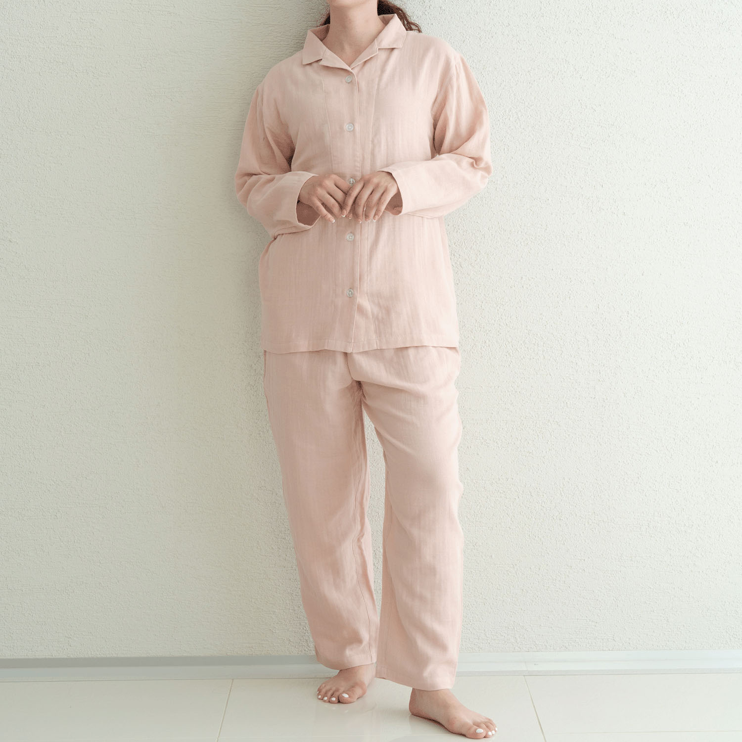 着る保湿クリーム 前開きテーラースリーピングウェア