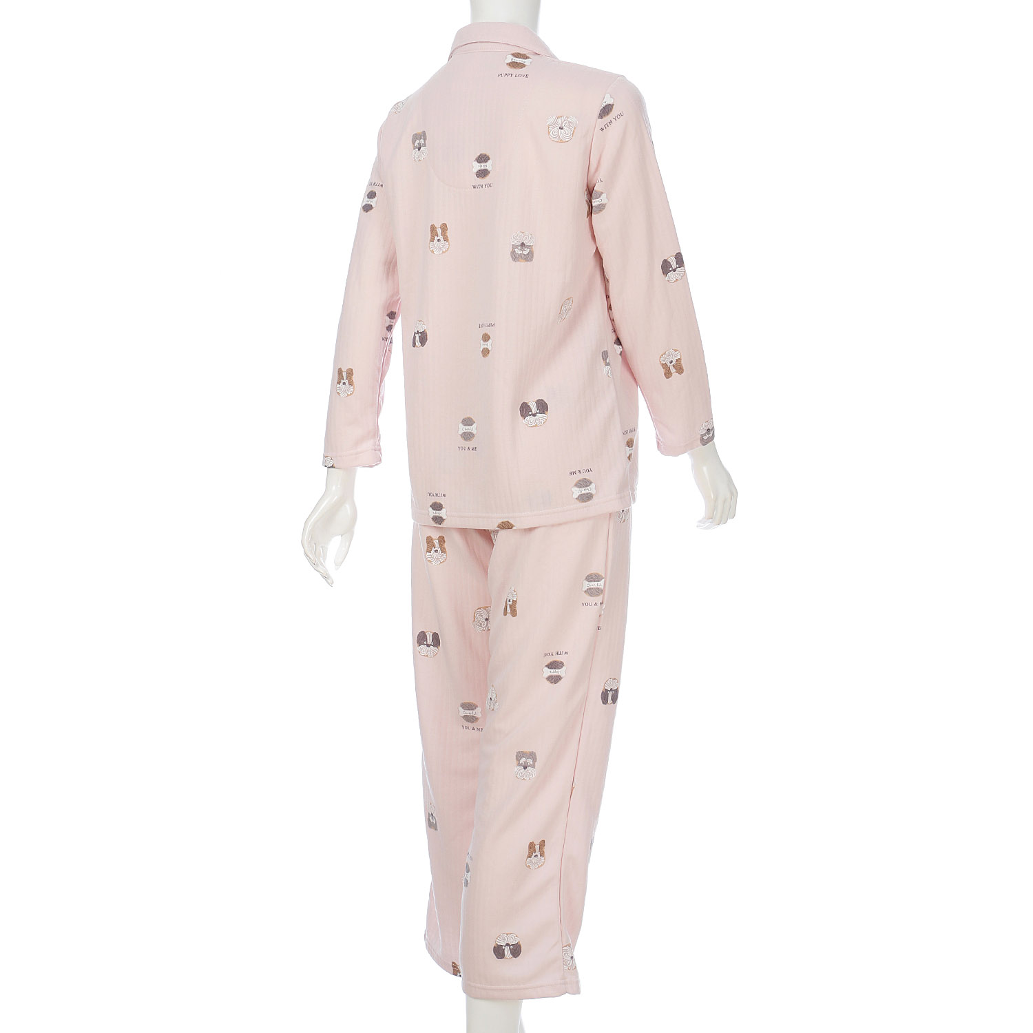 Candy Closet 婦人 ストライプキルト ドッグクッキープリント パジャマ - 画像3