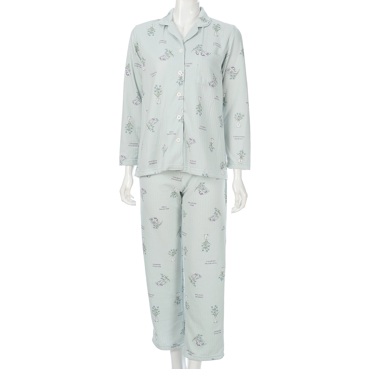 Candy Closet 婦人 ストライプキルト ドッグクッキープリント パジャマ - 画像3