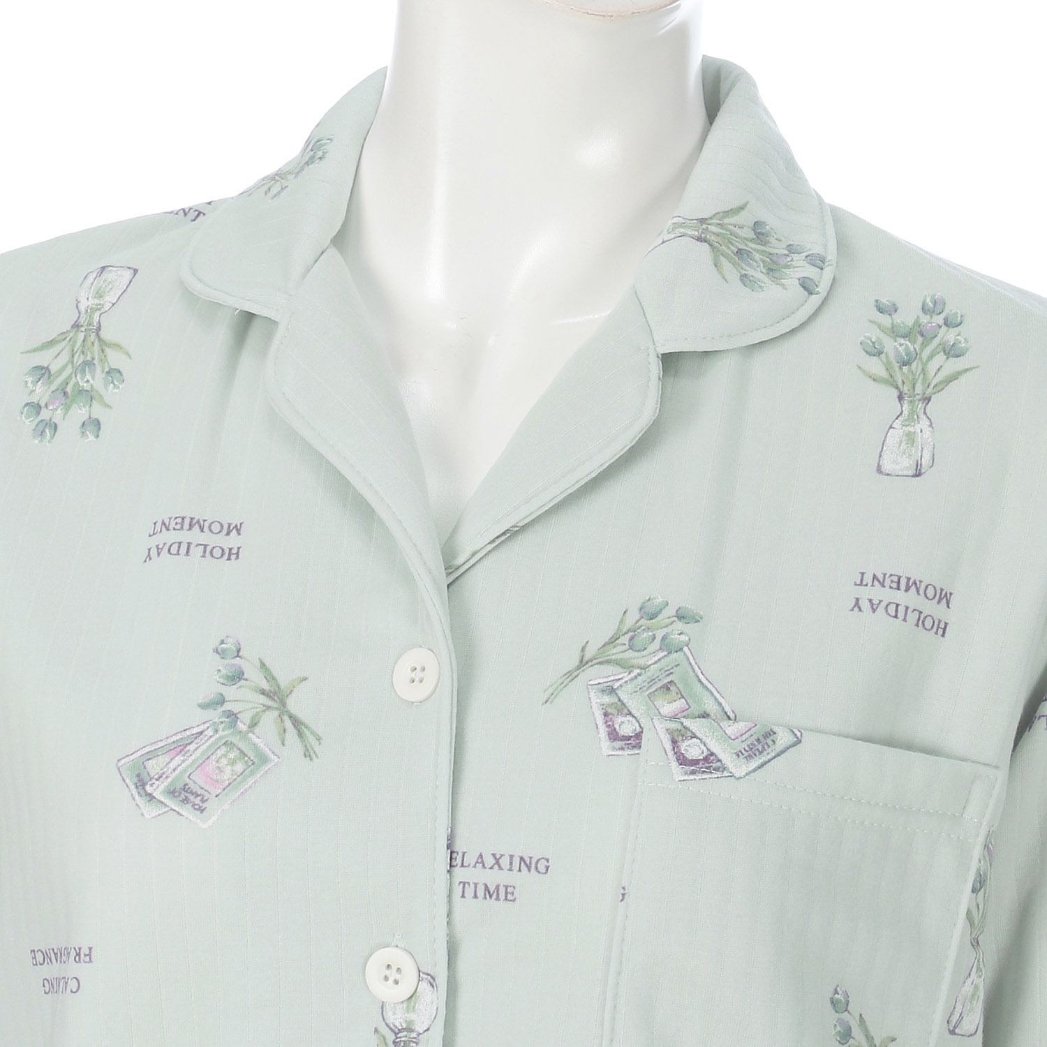 Candy Closet 婦人 ストライプキルト ドッグクッキープリント パジャマ - 画像5