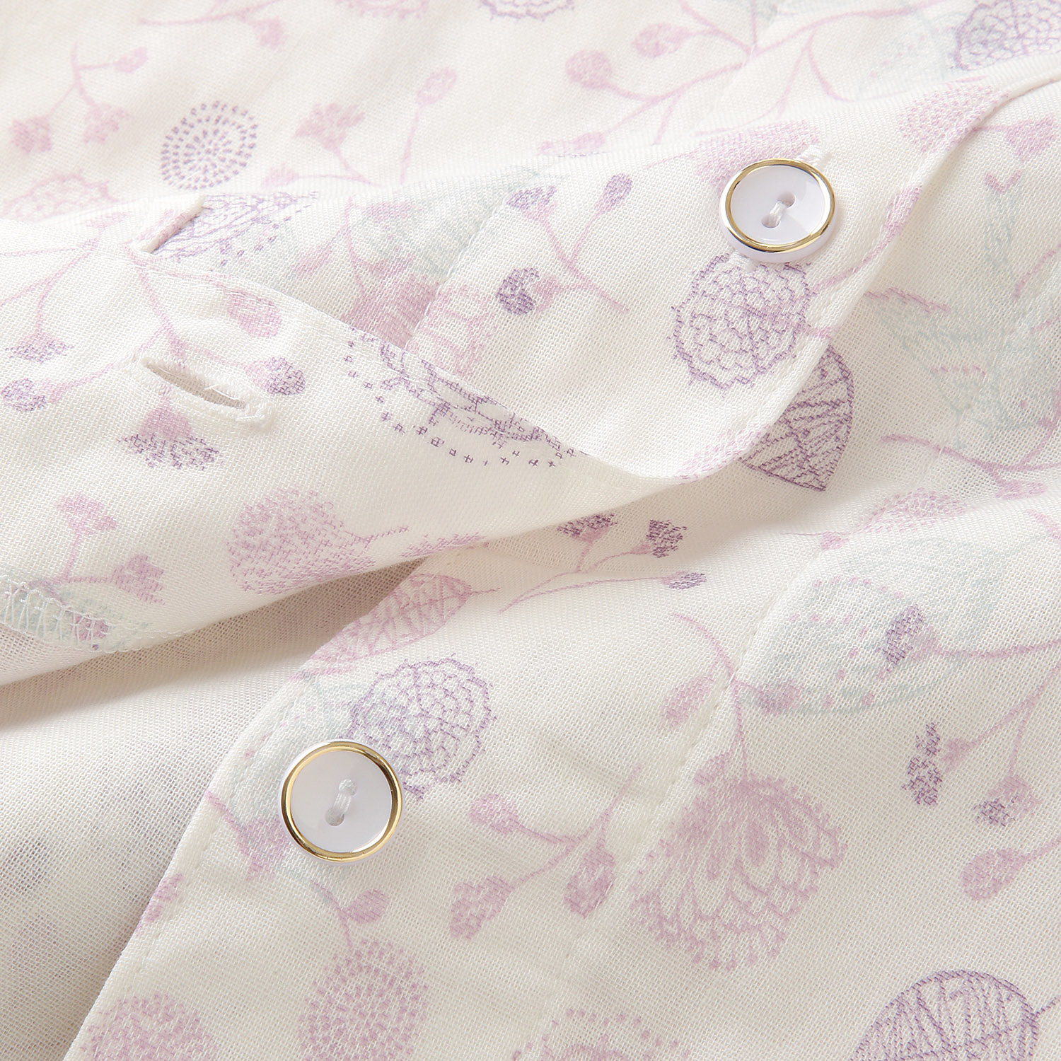 婦人ガーゼ全開シャツパジャマ S／M／L 日本製 - 画像6