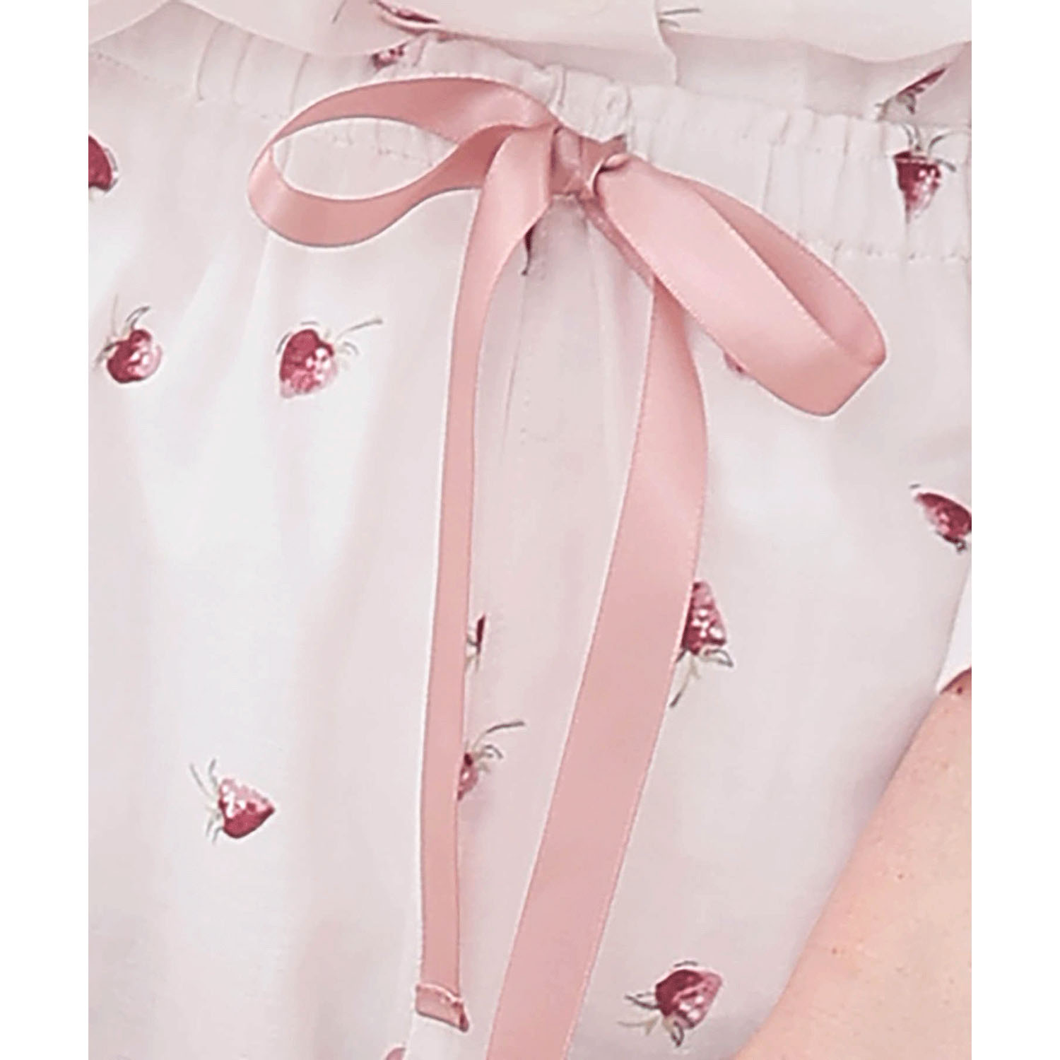 Narue コットンダブルガーゼいちごシャツパジャマ - 画像13