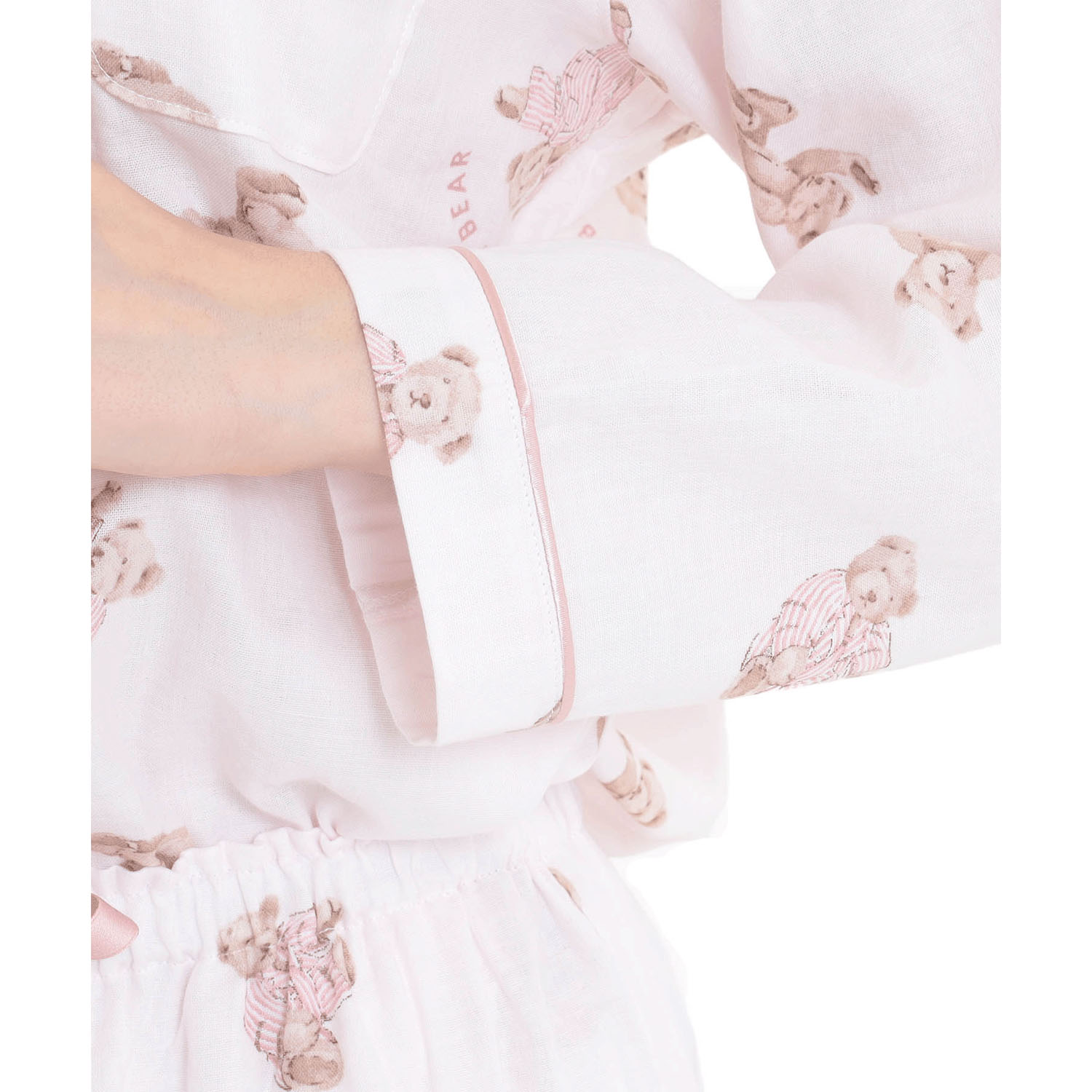 Narueコットンダブルガーゼおやすみベアシャツパジャマ - 画像14