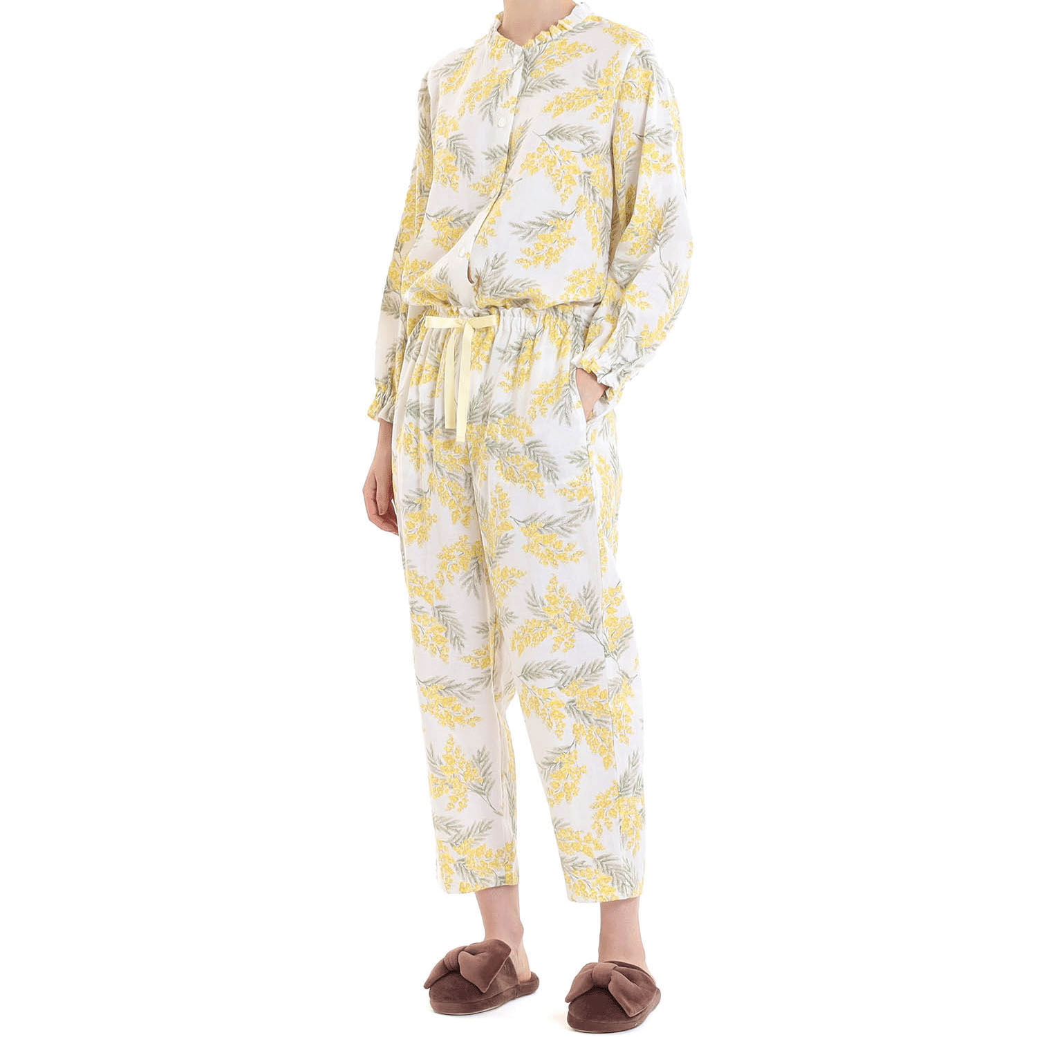 Narue 50／ダブルガーゼミモザフリルパジャマ - 画像2