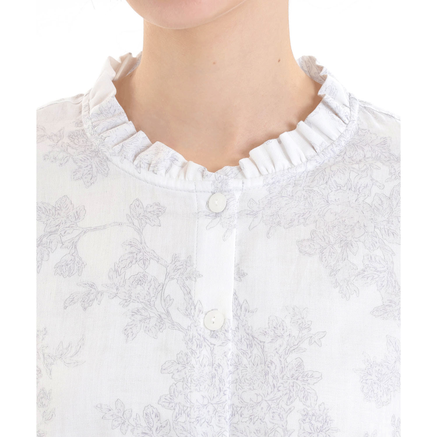 Narue 50／ダブルガーゼローズミュールフリルパジャマ - 画像4