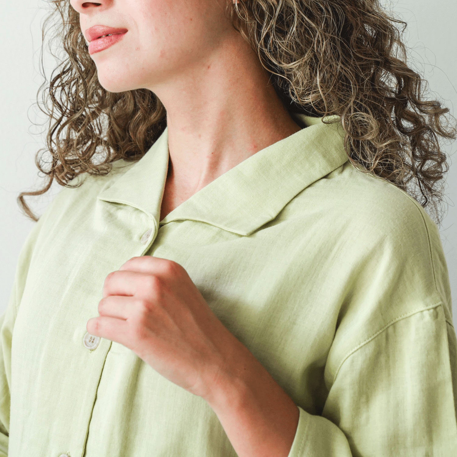 着る保湿クリーム スクエア開襟7分袖パジャマ - 画像12