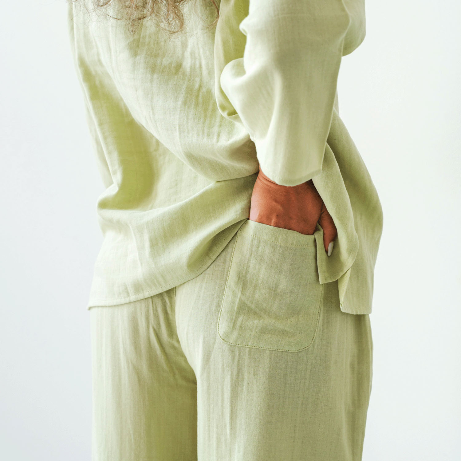 着る保湿クリーム スクエア開襟7分袖パジャマ - 画像13