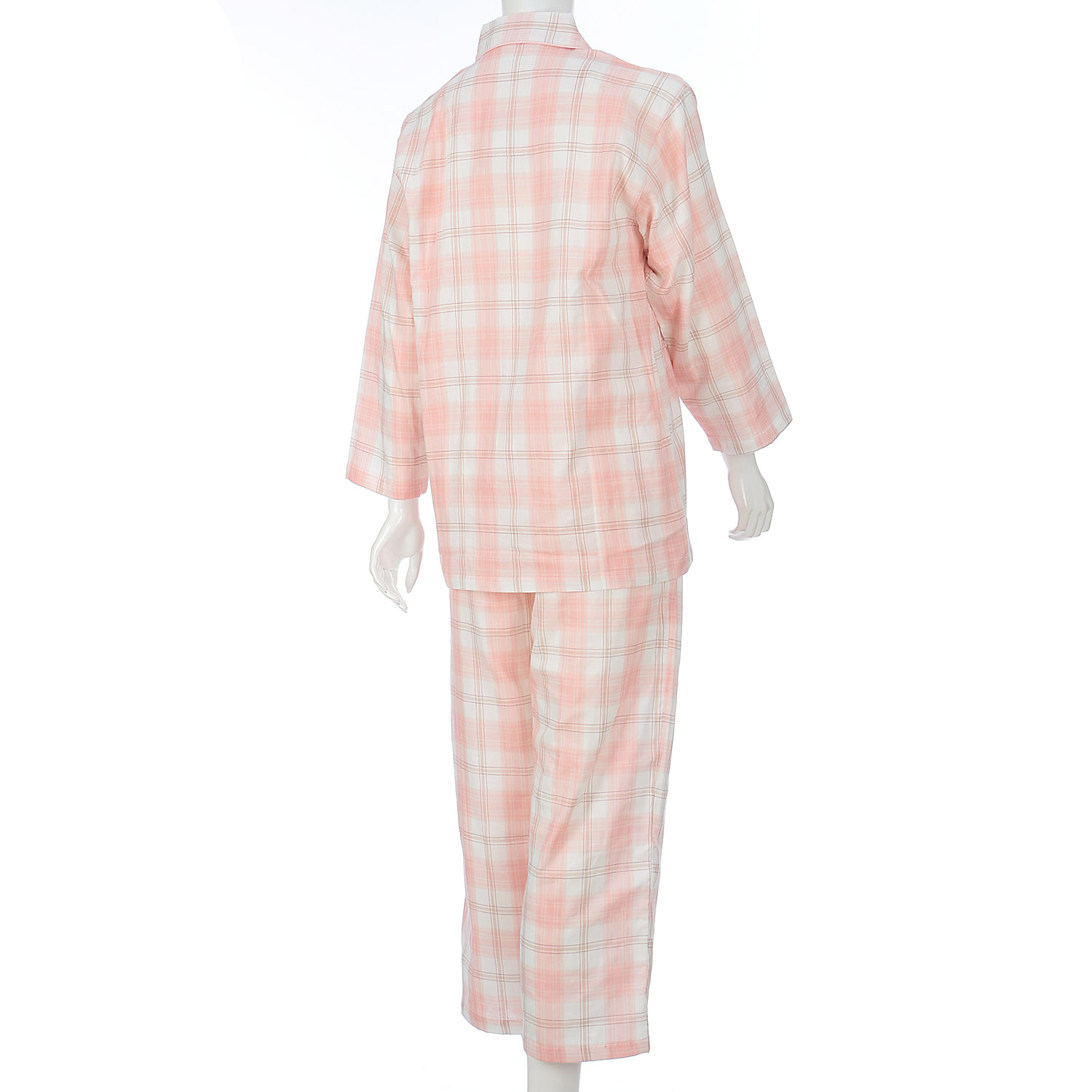 婦人 綿100％ダブルガーゼシャツパジャマ - 画像2