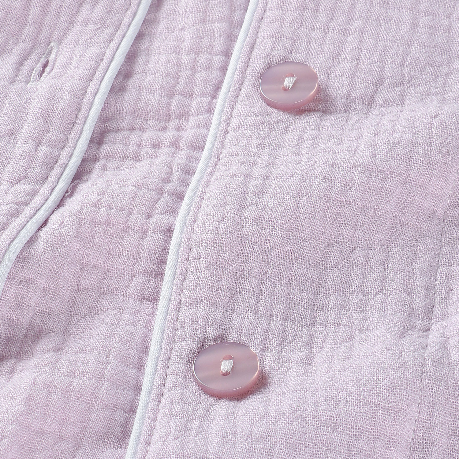 婦人 綿100％楊柳ダブルガーゼシャツパジャマ - 画像5