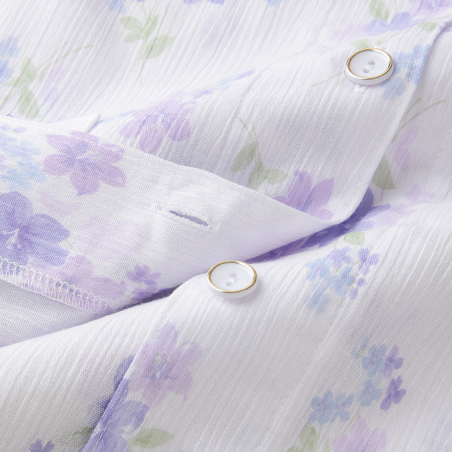 婦人 楊柳全開長袖パジャマ S／M／L 日本製 - 画像6