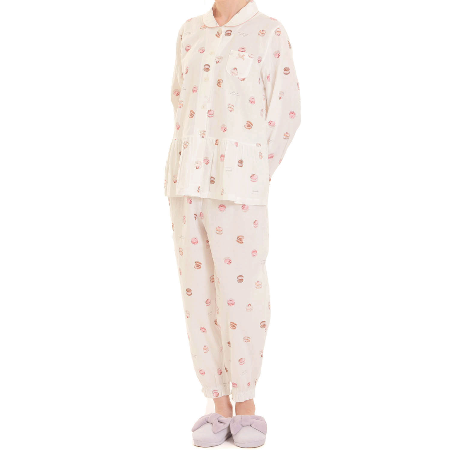 Narue ダブルガーゼマカロンシャツパジャマ - 画像3