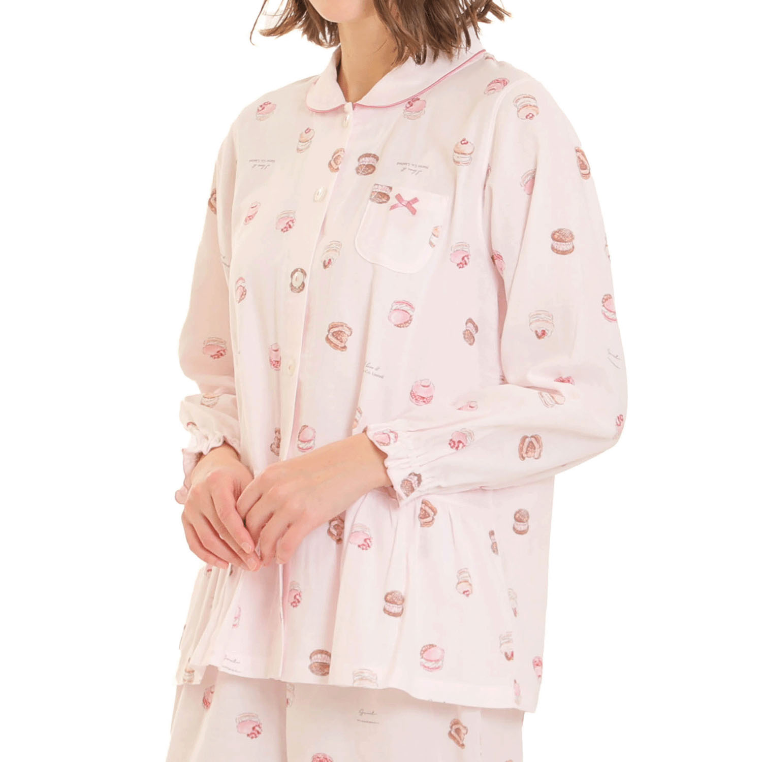 Narue ダブルガーゼマカロンシャツパジャマ - 画像8